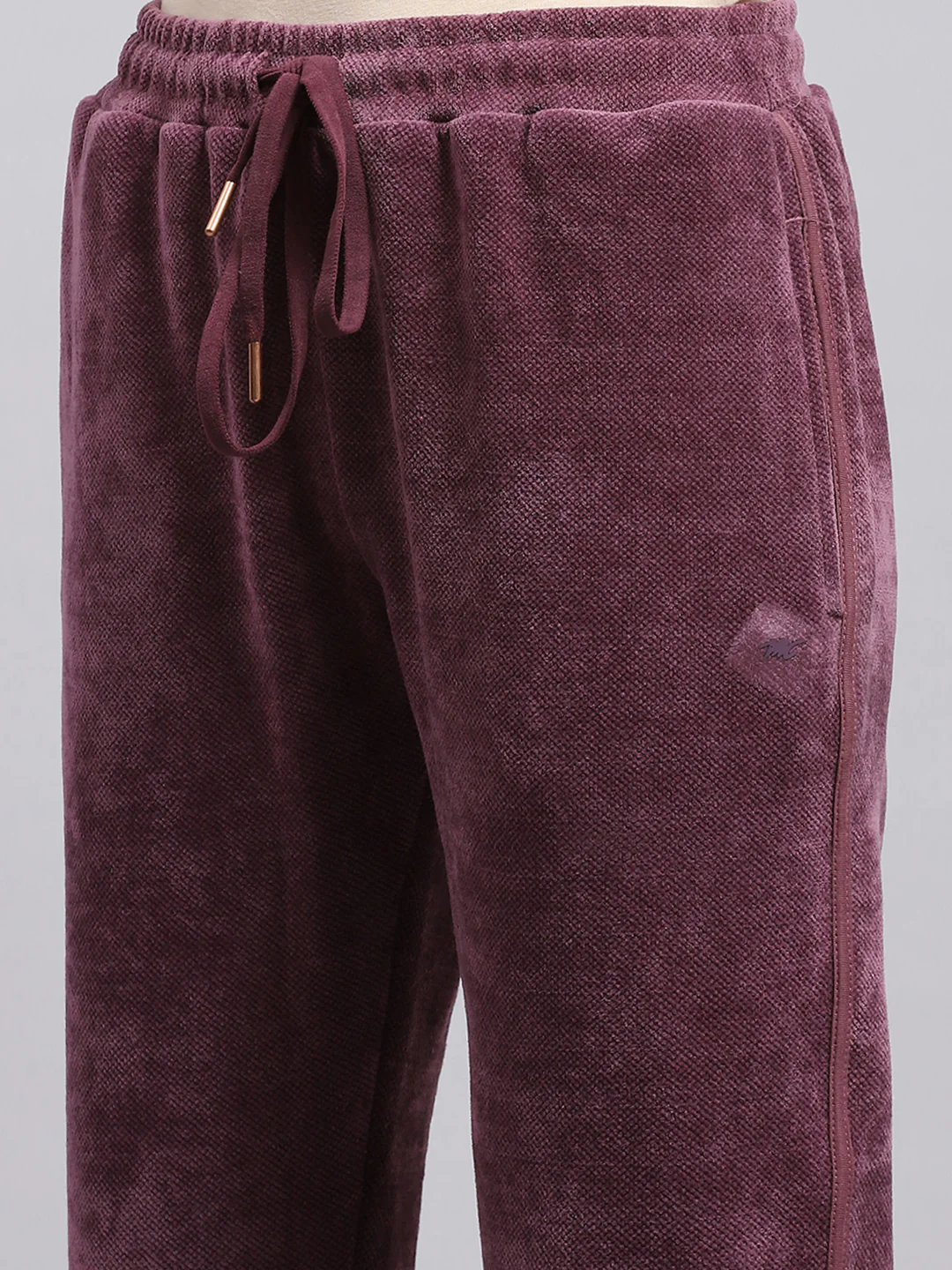 Women Maroon Embroidered Round Neck Full Sleeve Cords Set - Image 8