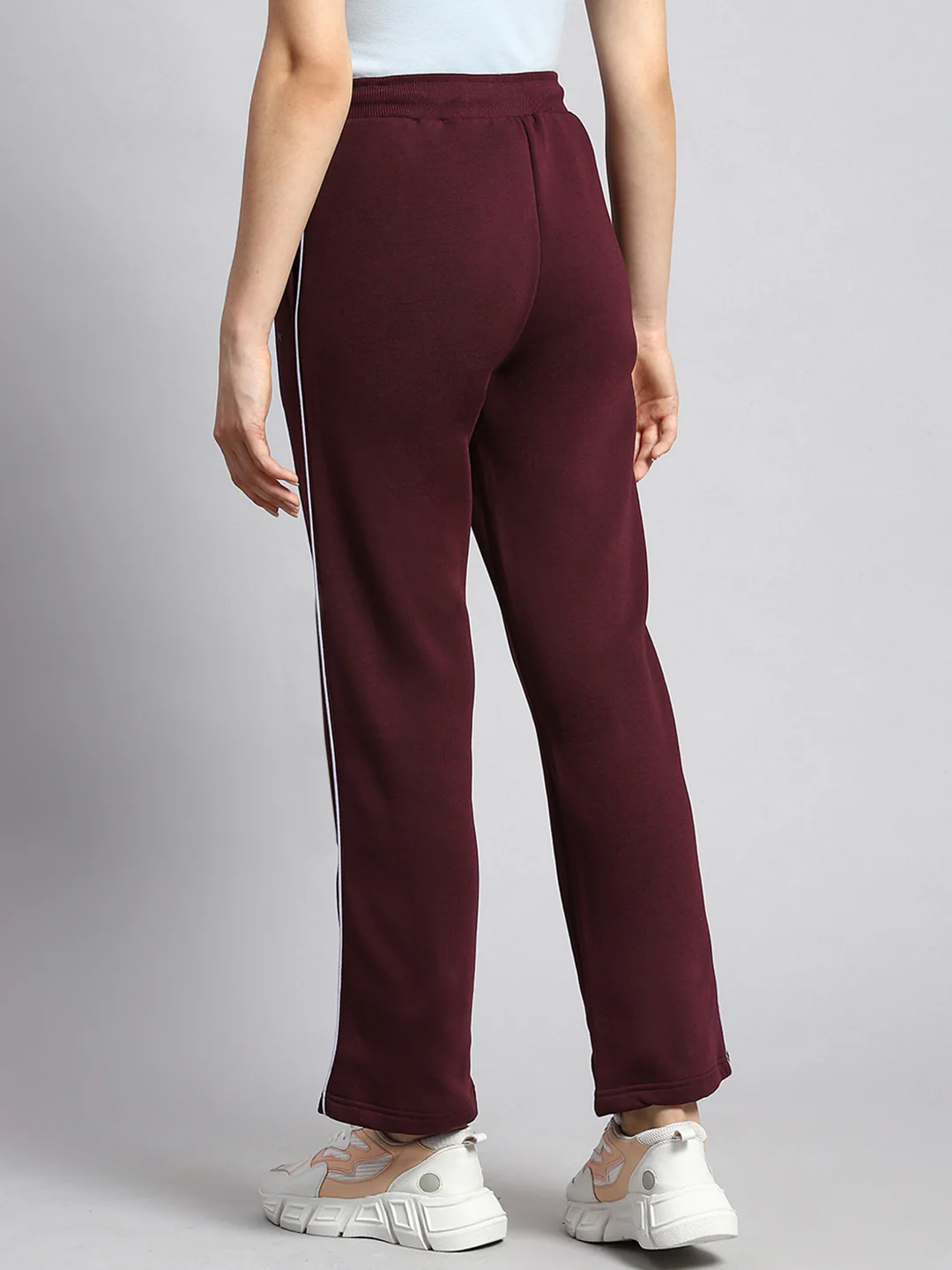 Women Maroon Plain Winter Lower - Image 5