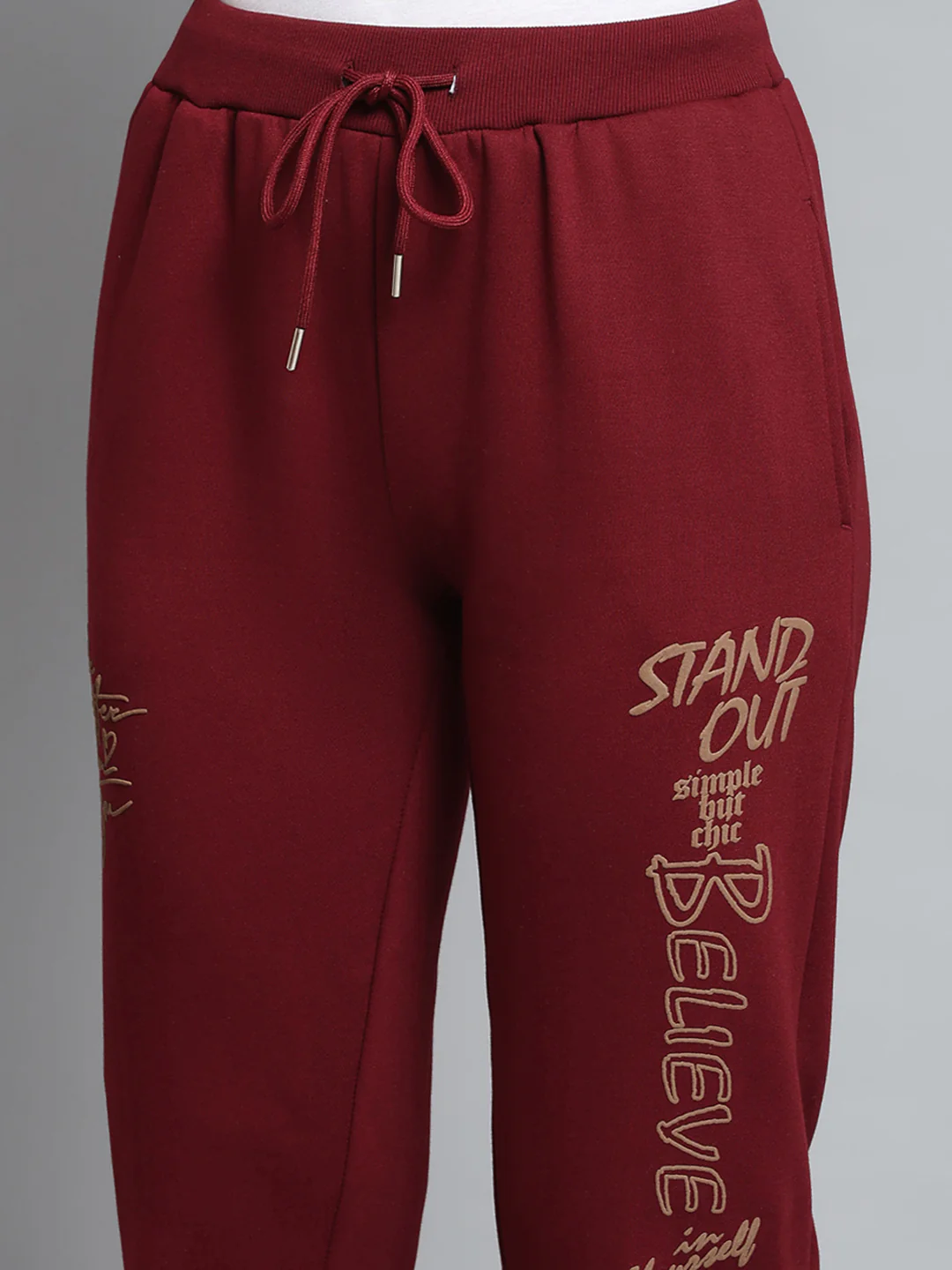 Women Maroon Printed Regular Fit Winter Lower - Image 6