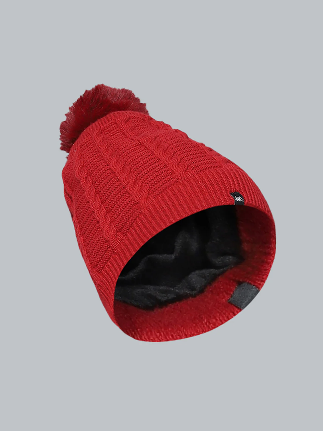 Women Maroon Self Design Cap - Image 2