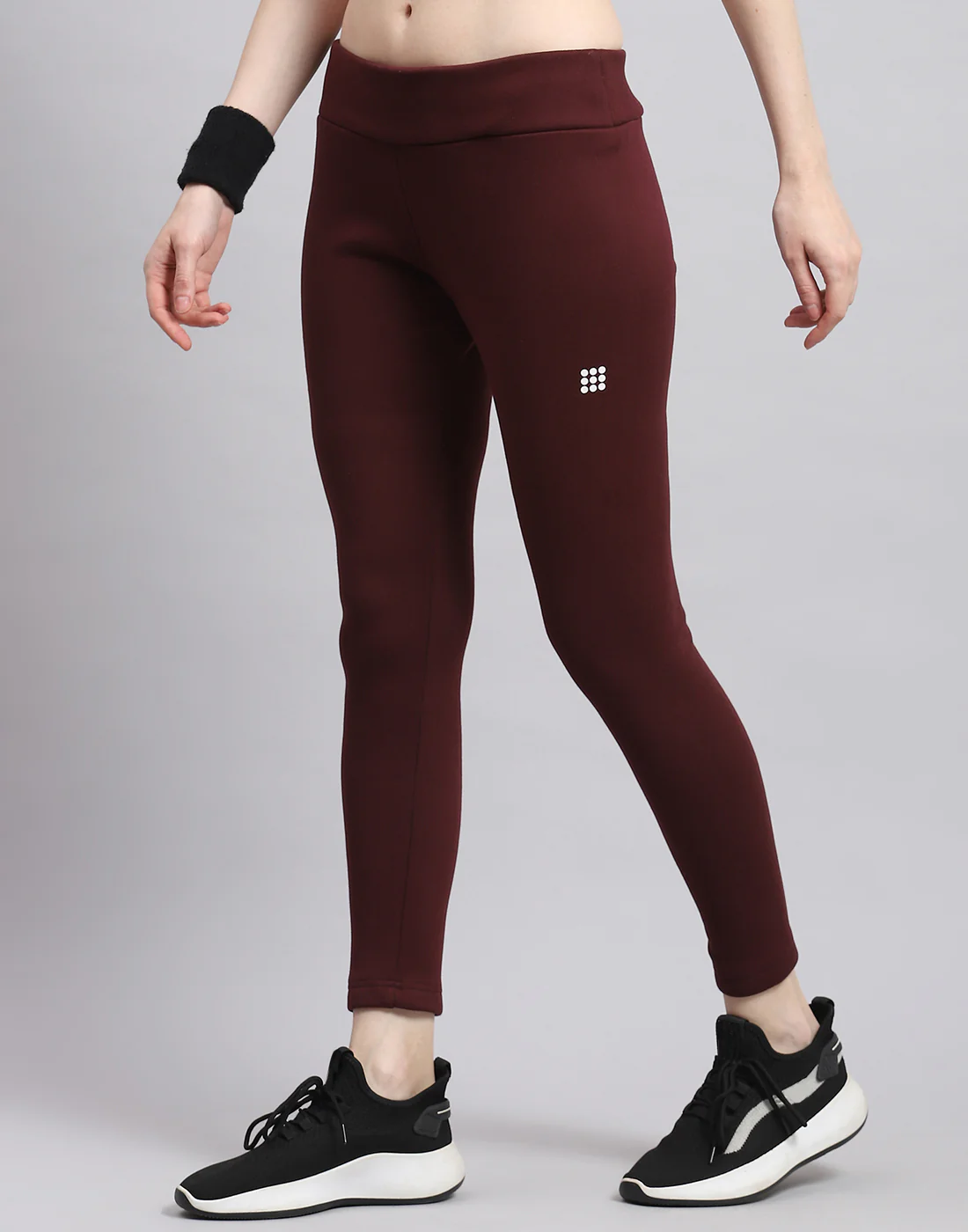 Rock.it Women Maroon Solid Regular Fit Legging - Image 4