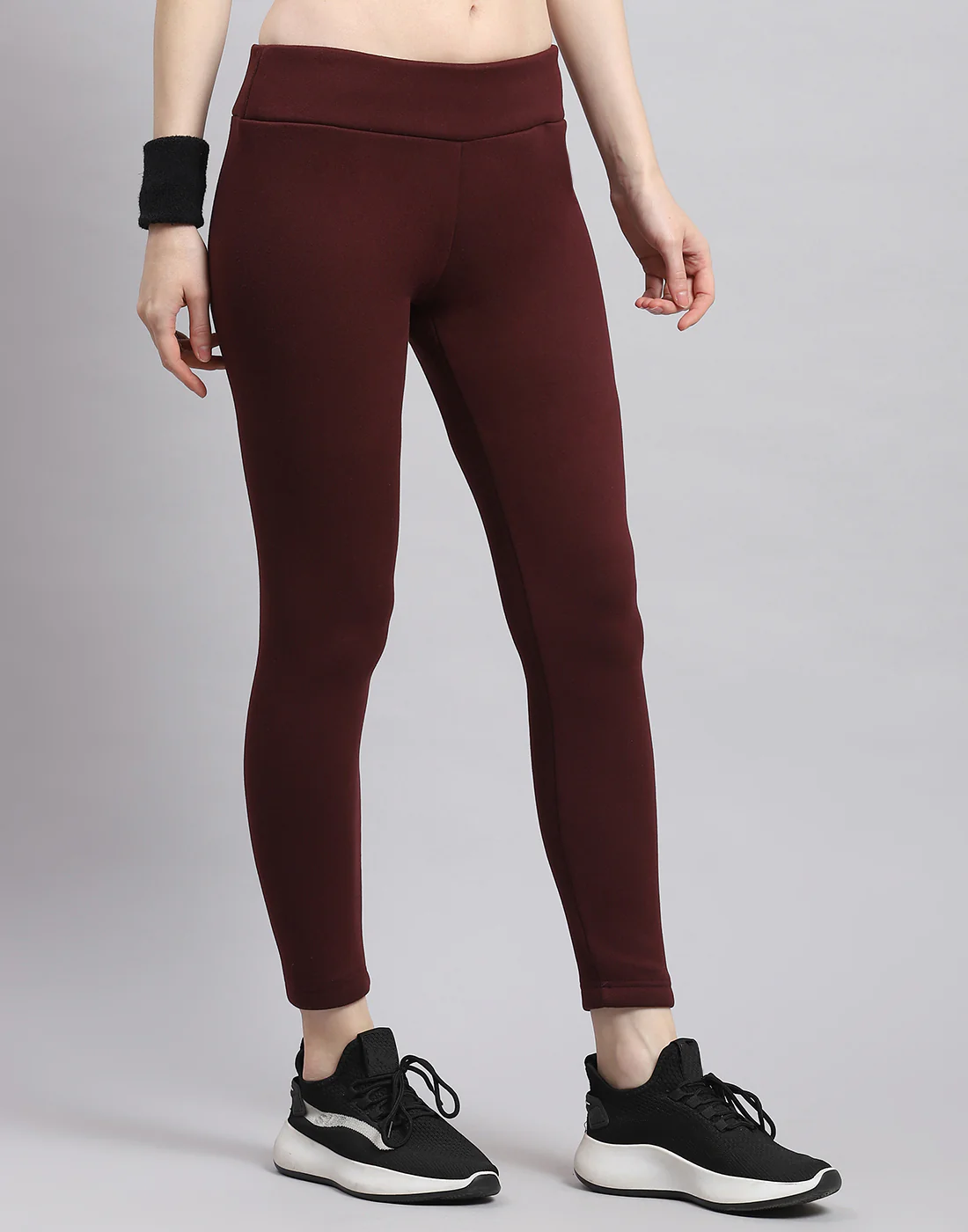 Rock.it Women Maroon Solid Regular Fit Legging - Image 5