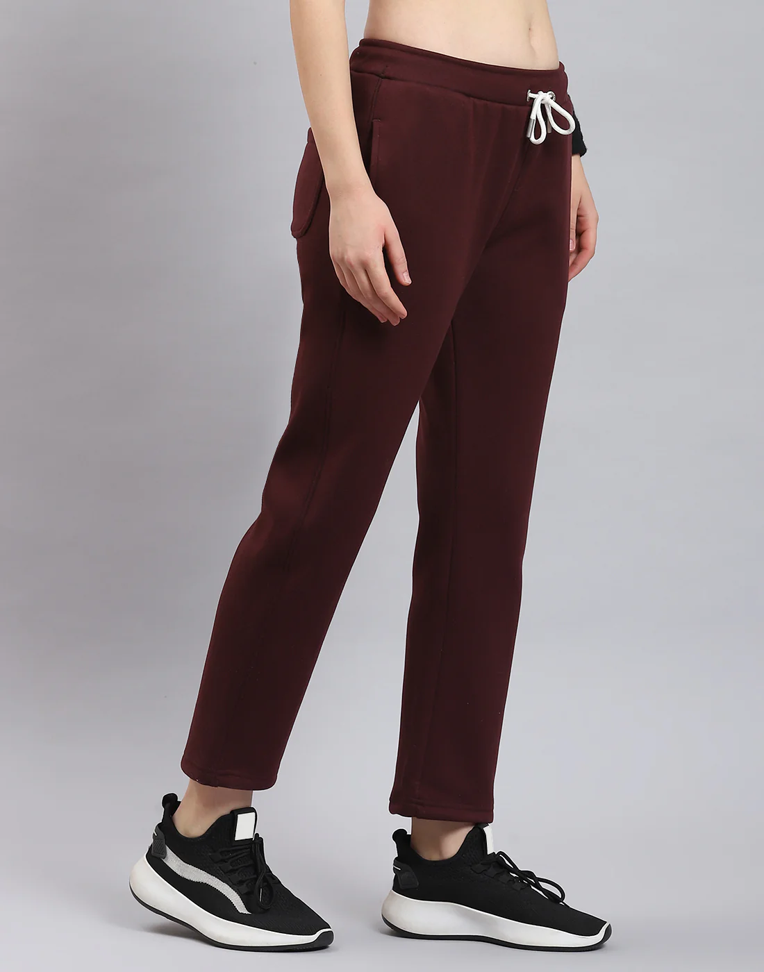 Rock.it Women Maroon Solid Regular Fit Winter Lower - Image 5