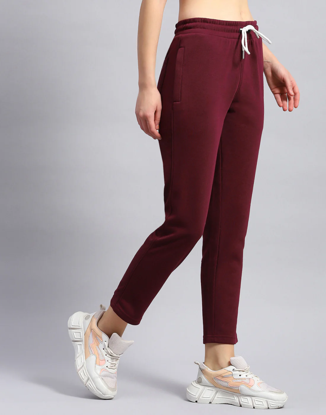 Rock.it Women Maroon Solid Regular Fit Lower - Image 4