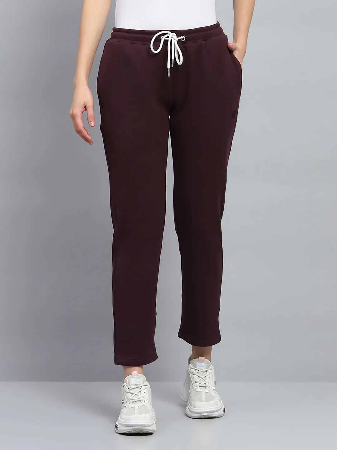 Rock.it Women Maroon Solid Regular Fit Lower - Image 2