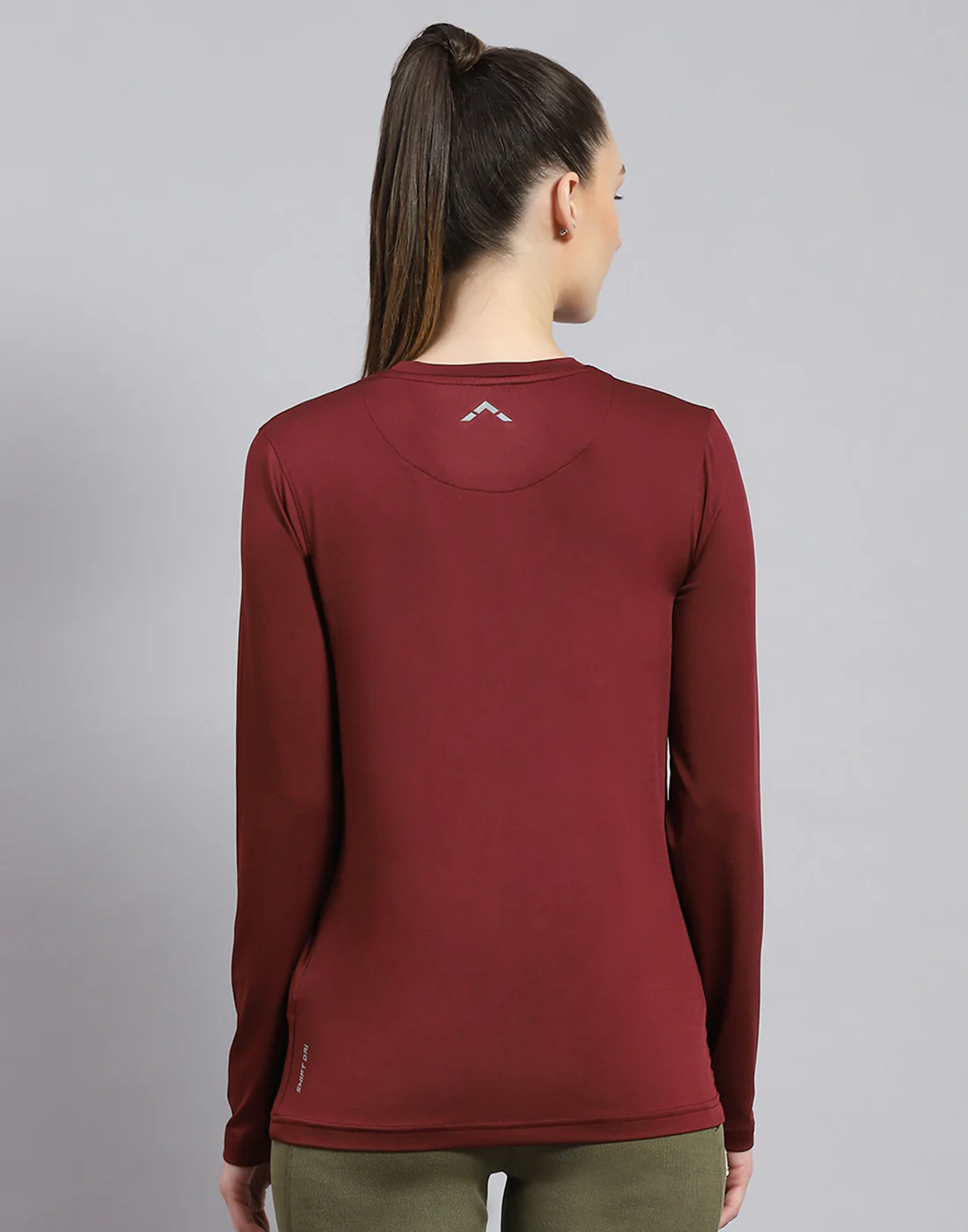 Rock.it Women Maroon Solid Round Neck Full Sleeve Top - Image 6