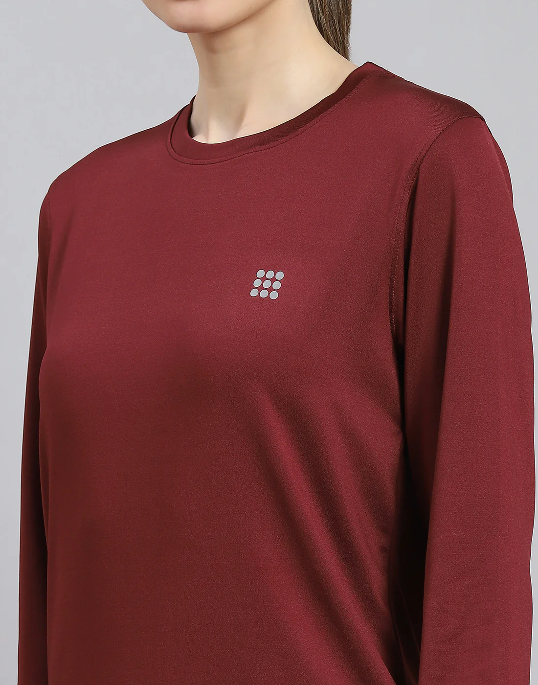 Rock.it Women Maroon Solid Round Neck Full Sleeve Top - Image 7