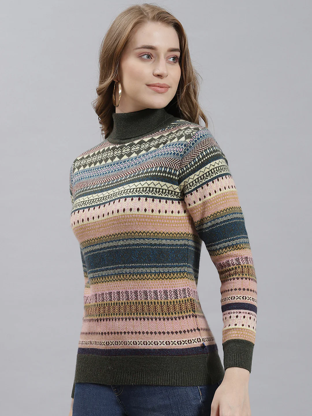Women Multicolor Jaquard Top - Image 4