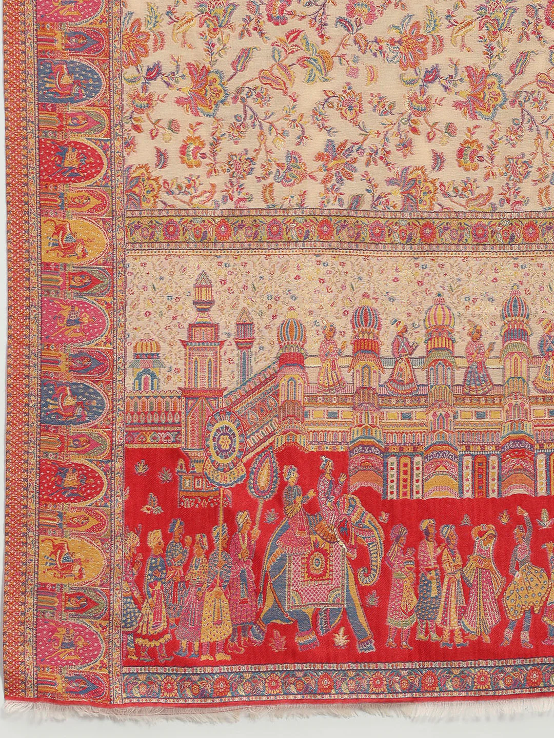Women Multicolor Printed Wool Blend Shawl - Image 7