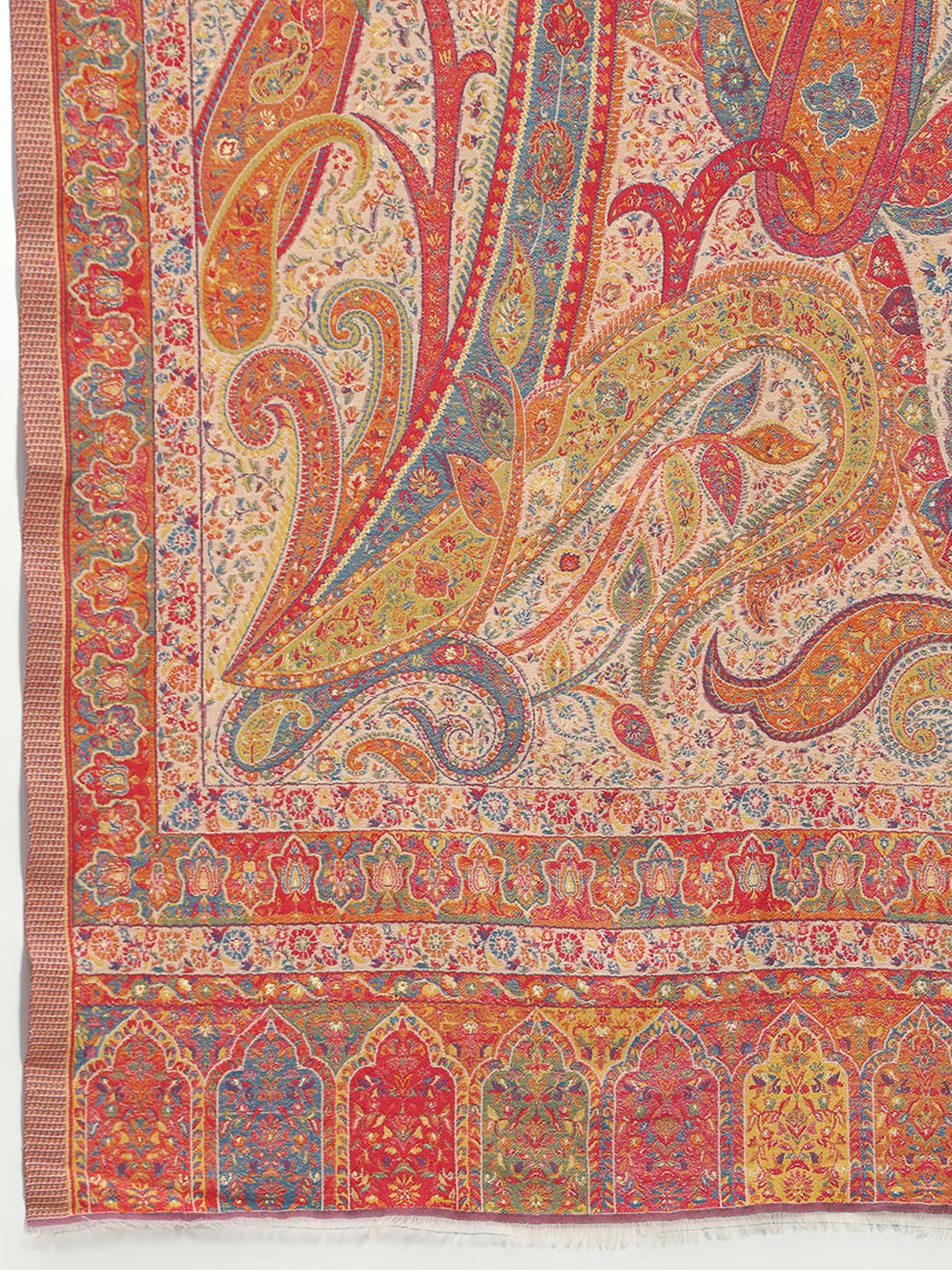 Women Multicolor Printed Wool Blend Shawl - Image 7