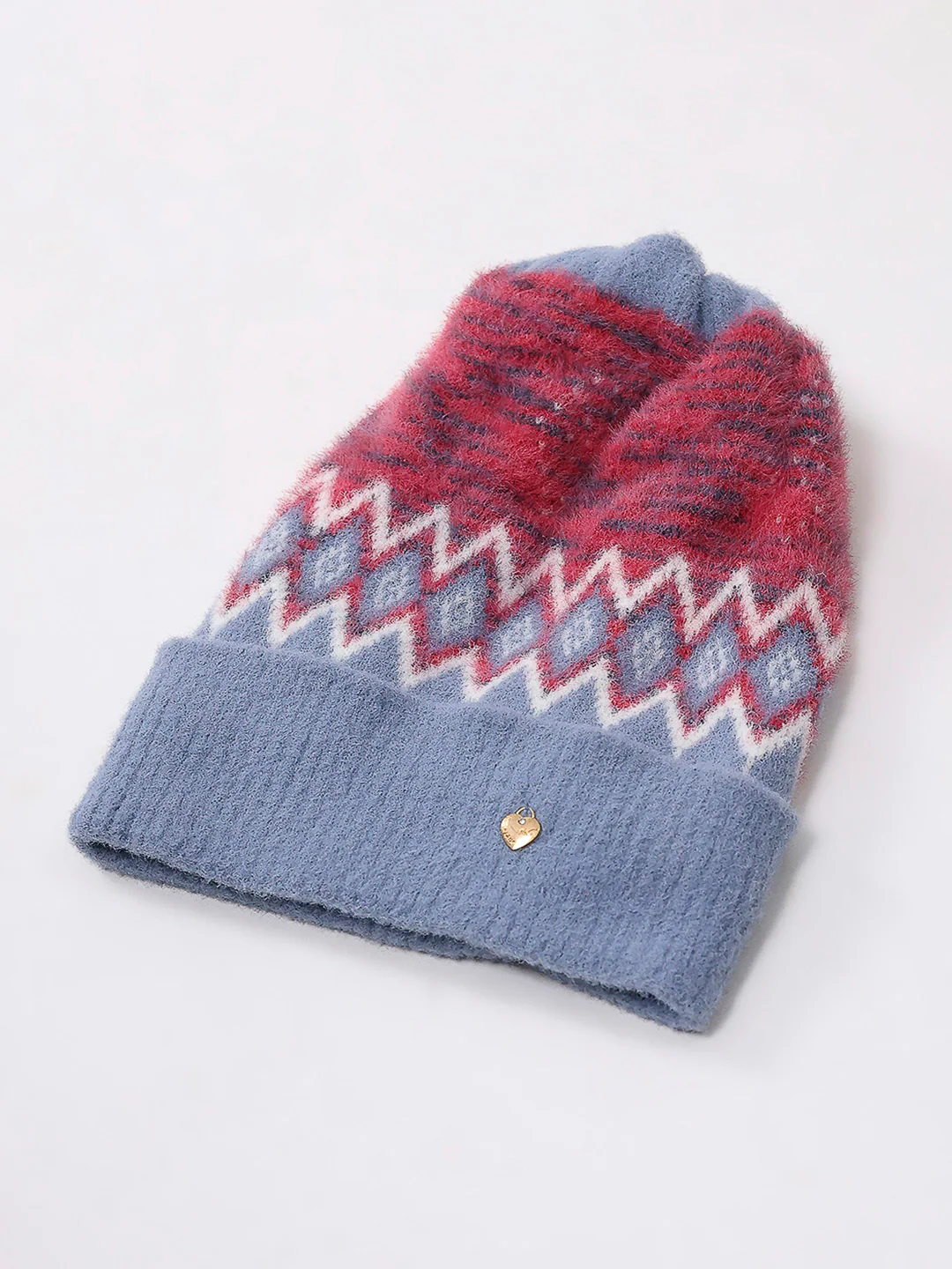 Women Multicolor Self Design Blend Wool Cap - Image 6