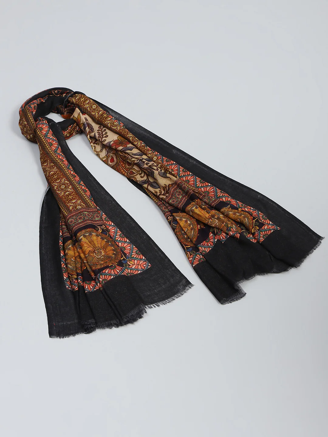 Women Multicolor Self Design Reversible Shawl - Image 2