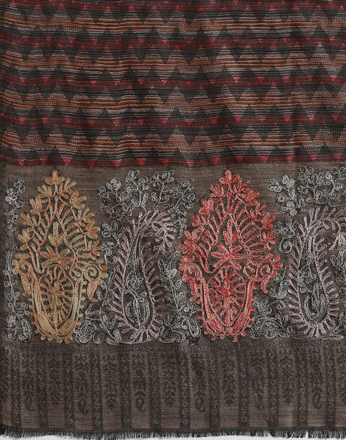 Women Multicolor Self Design Shawl - Image 6