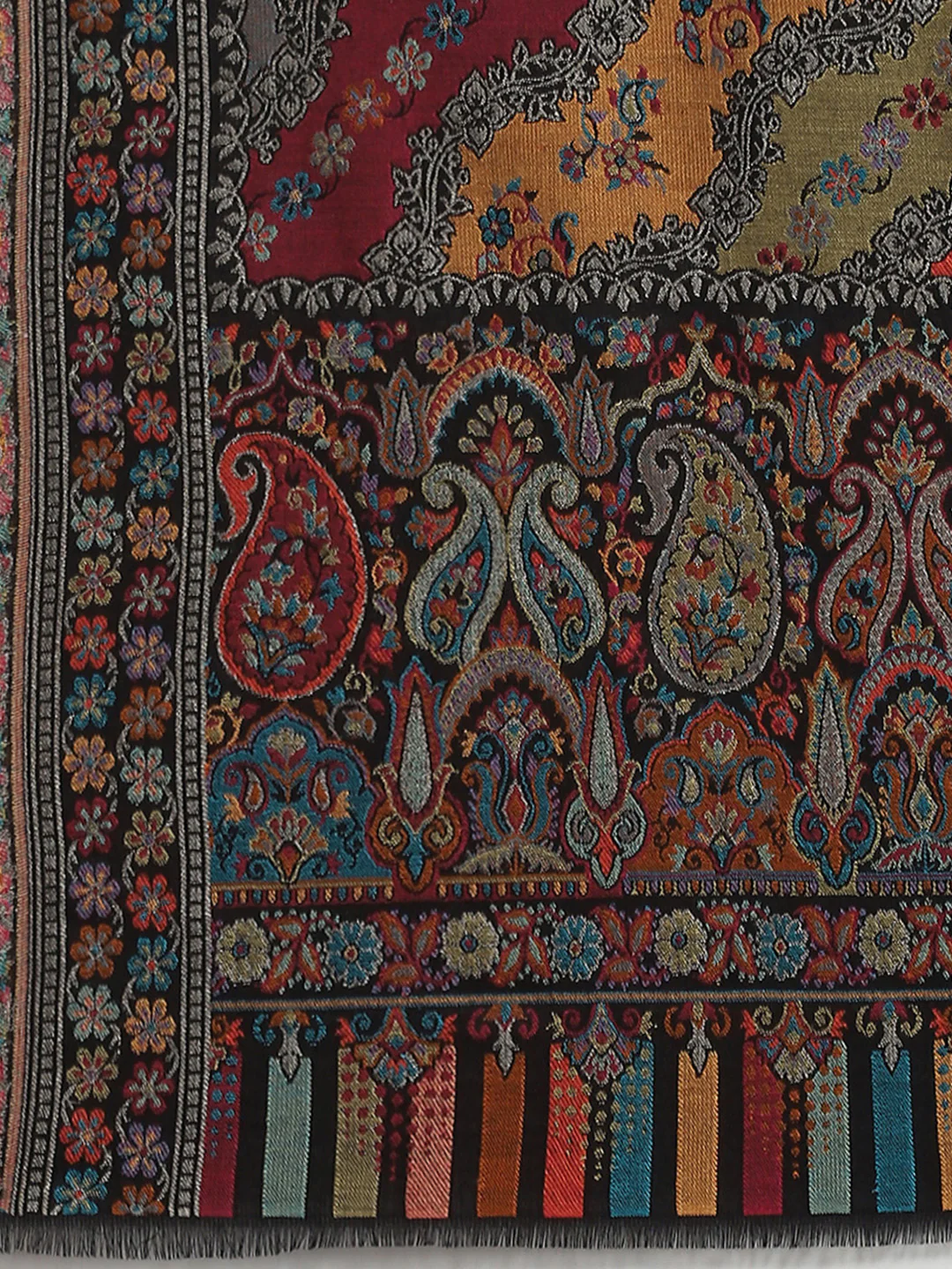 Women Multicolor Self Design Shawl - Image 6