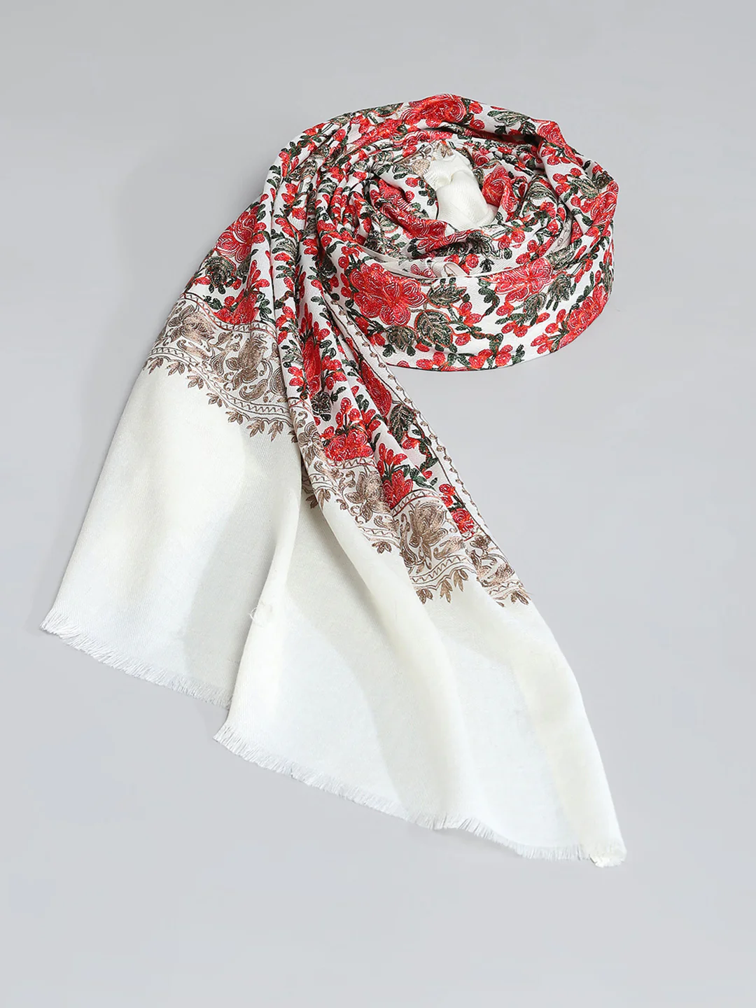 Women Multicolor Self Design Shawl - Image 5