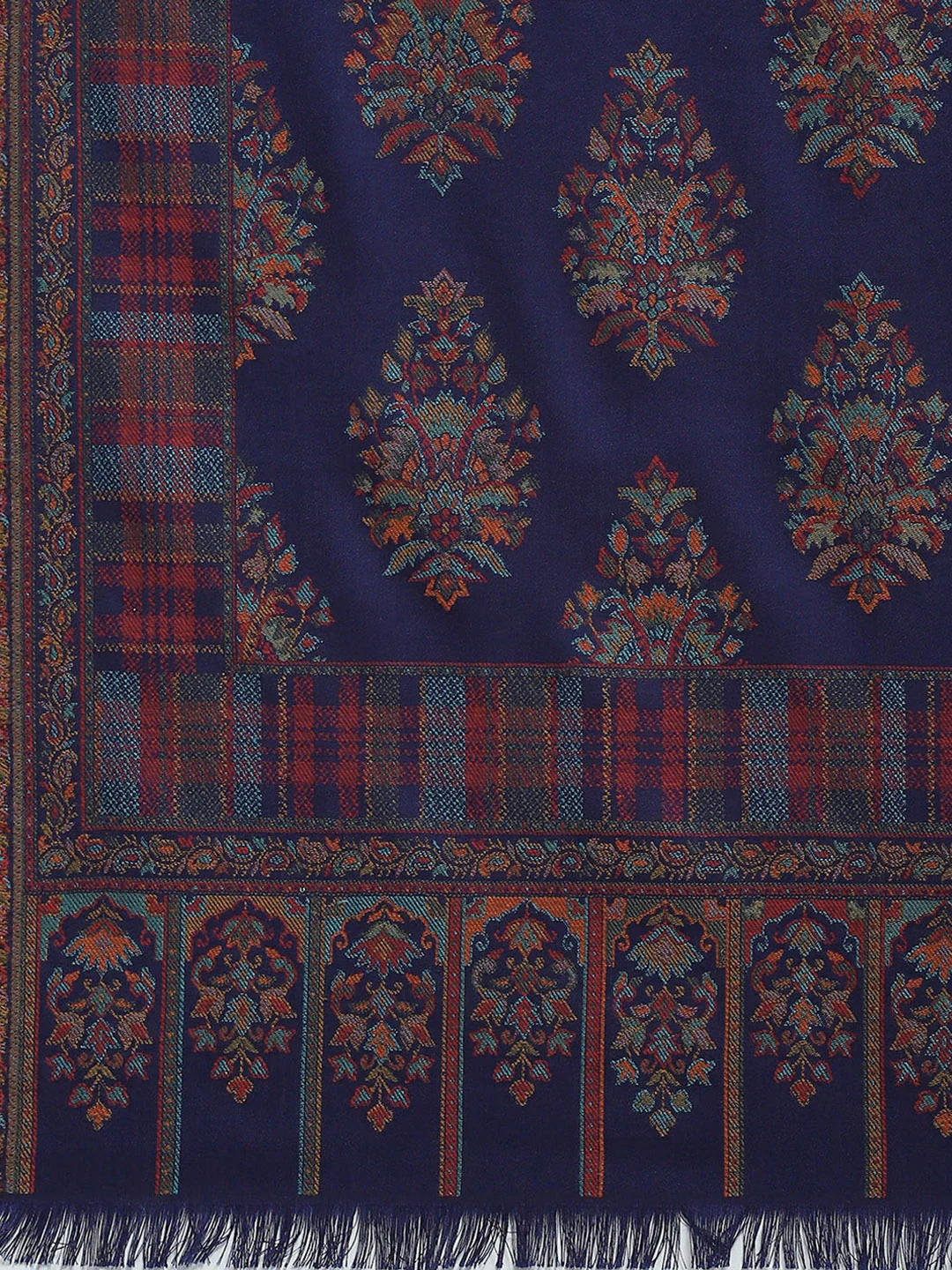 Women Multicolor Self Design Shawl - Image 6