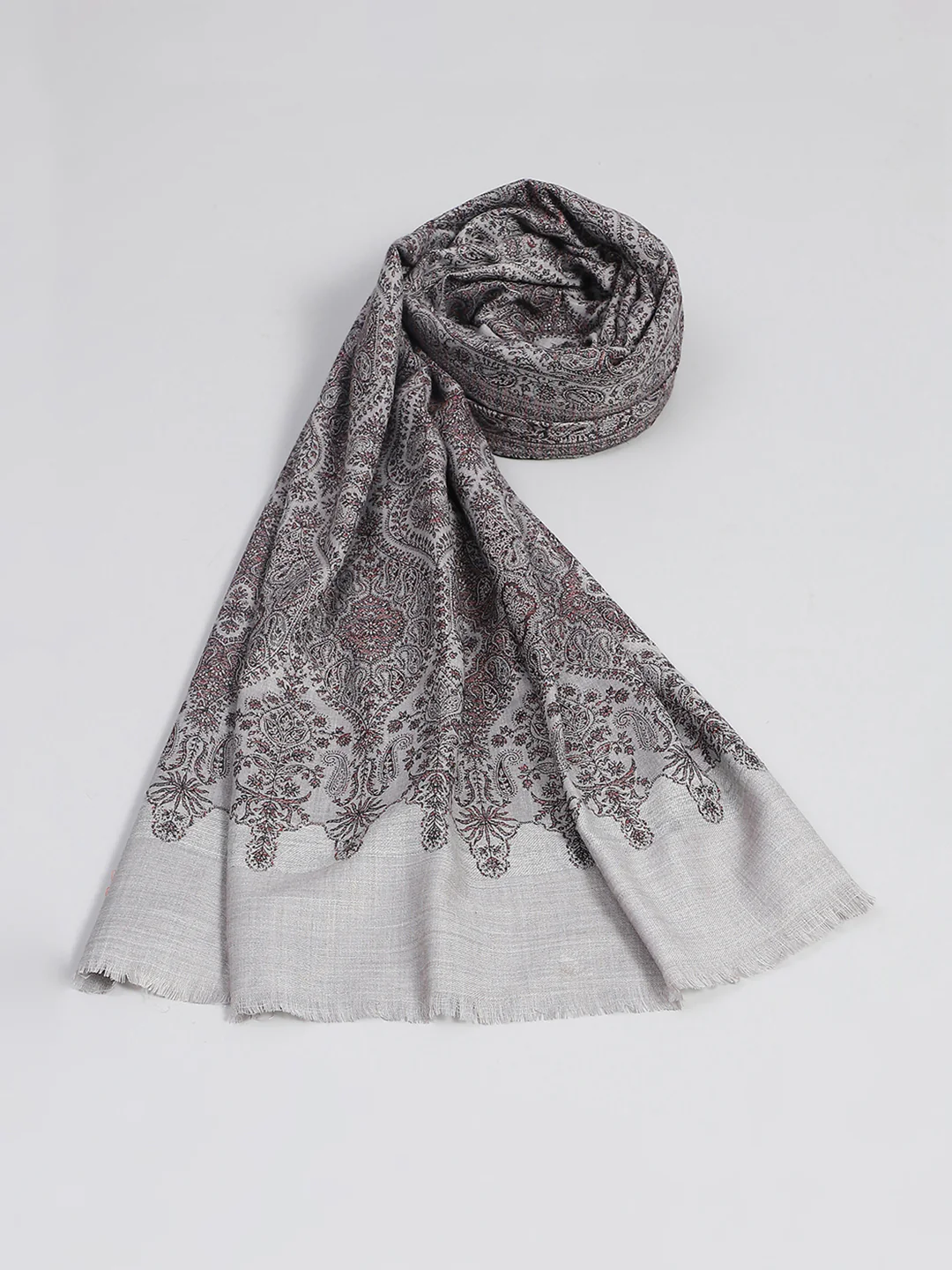 Women Multicolor Self Design Shawl - Image 2