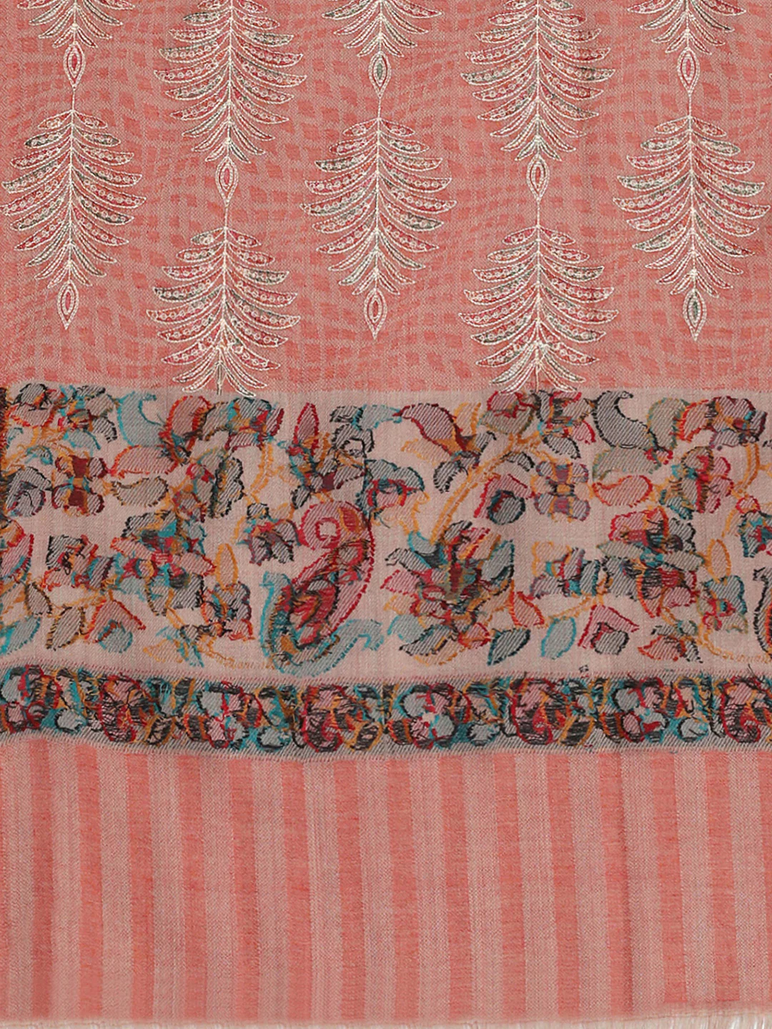 Women Multicolor Self Design Shawl - Image 6