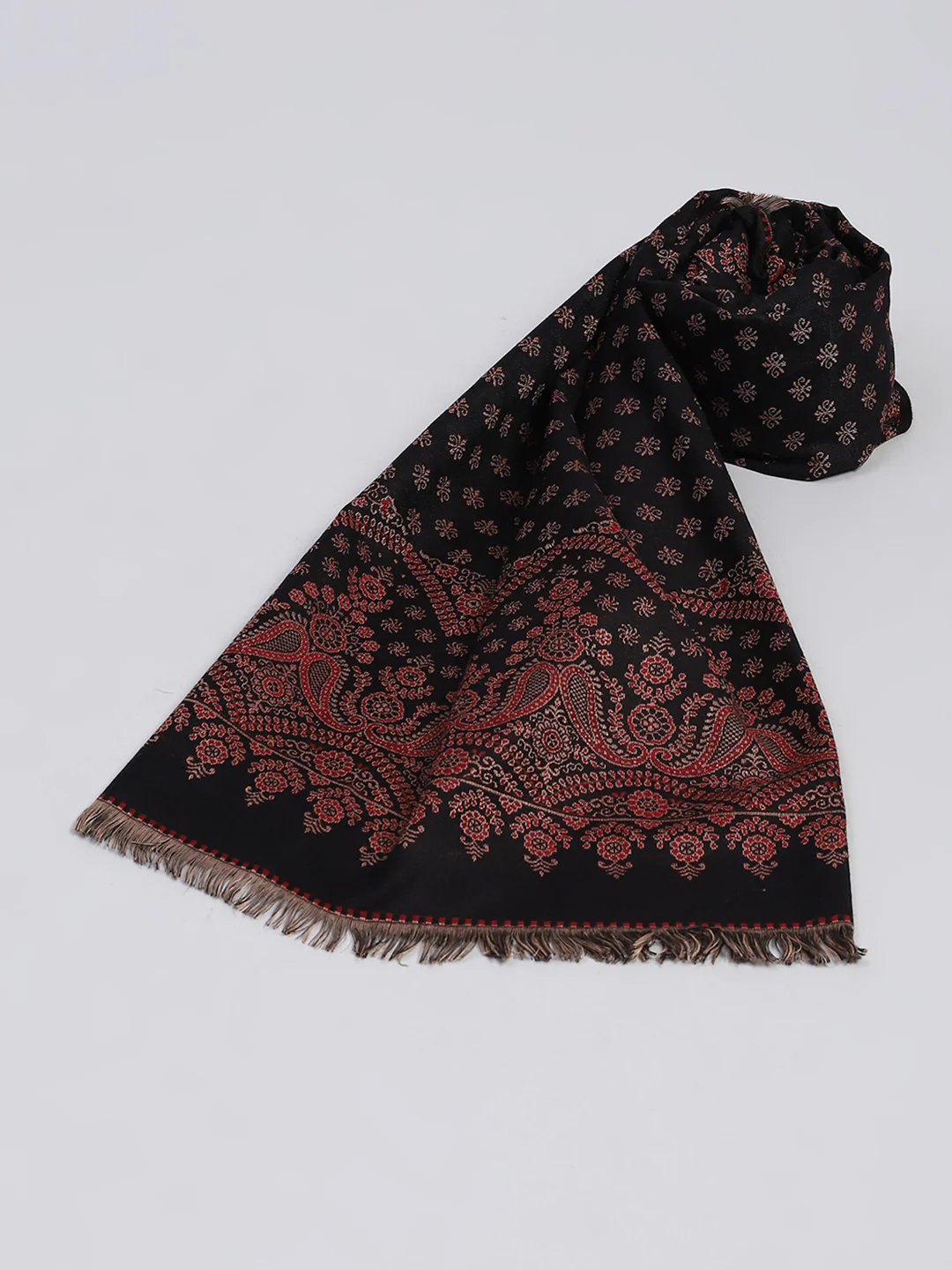 Women Multicolor Self Design Shawl - Image 2