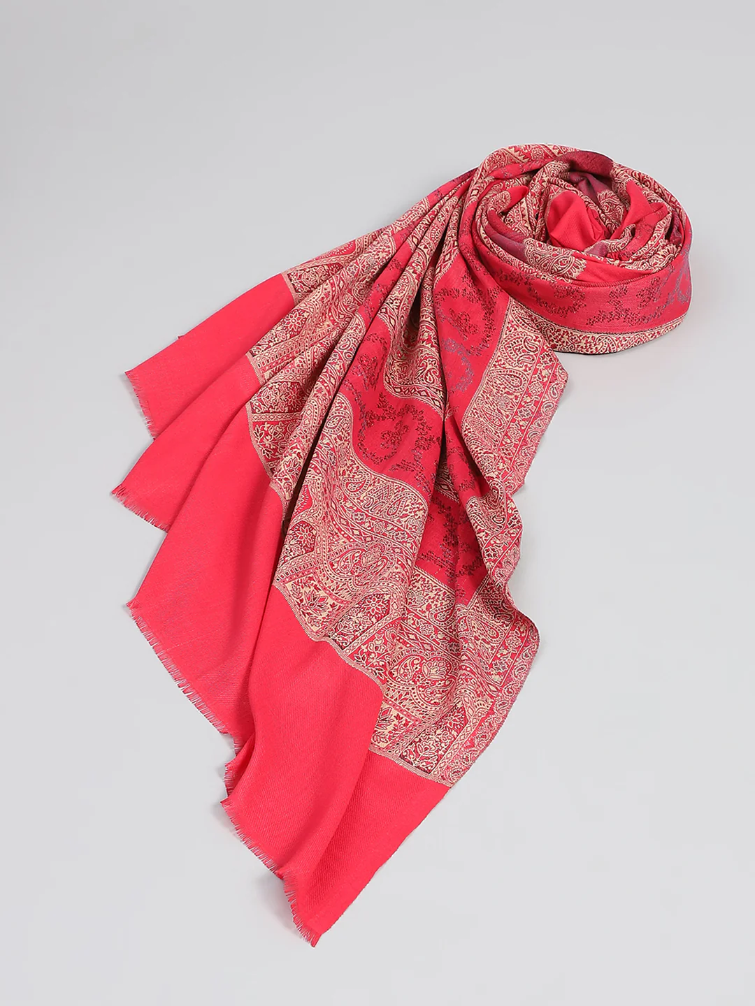 Women Multicolor Self Design Shawl - Image 5