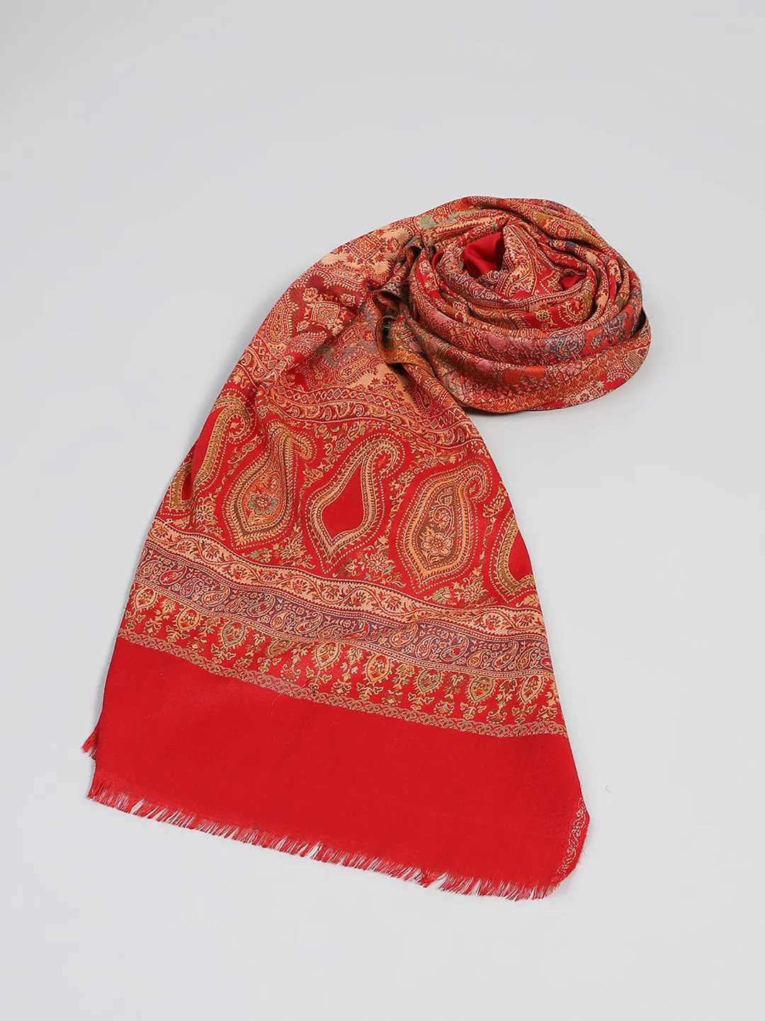 Women Multicolor Self Design Shawl - Image 5