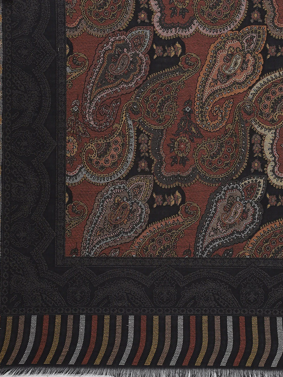 Women Multicolor Self Design Shawl - Image 6