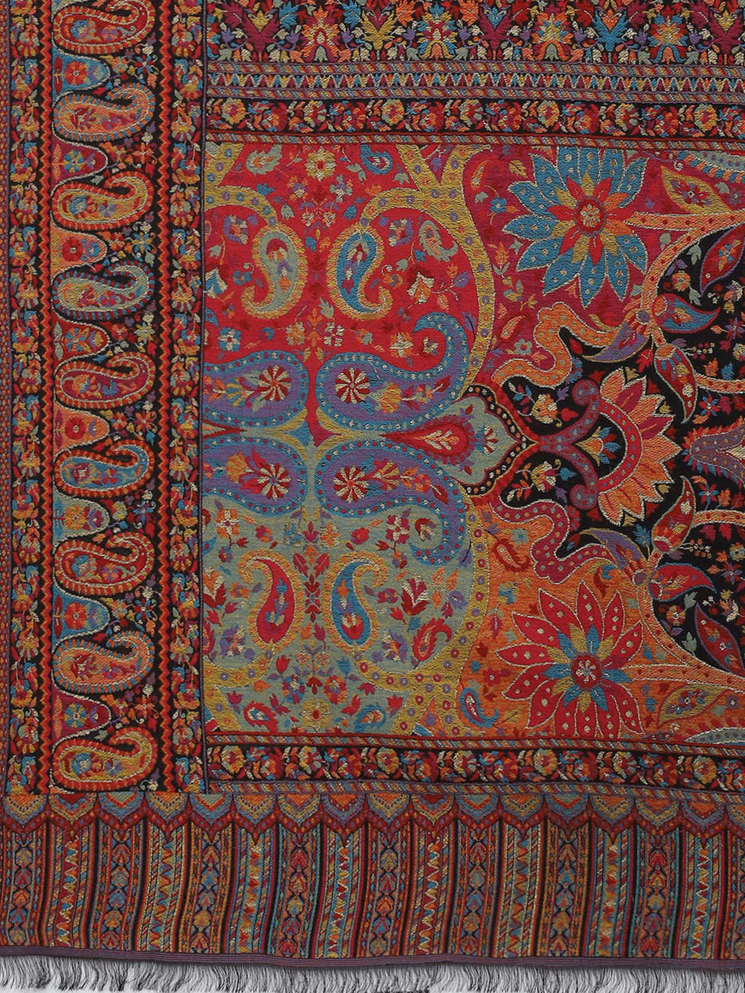 Women Multicolor Self Design Shawl - Image 7