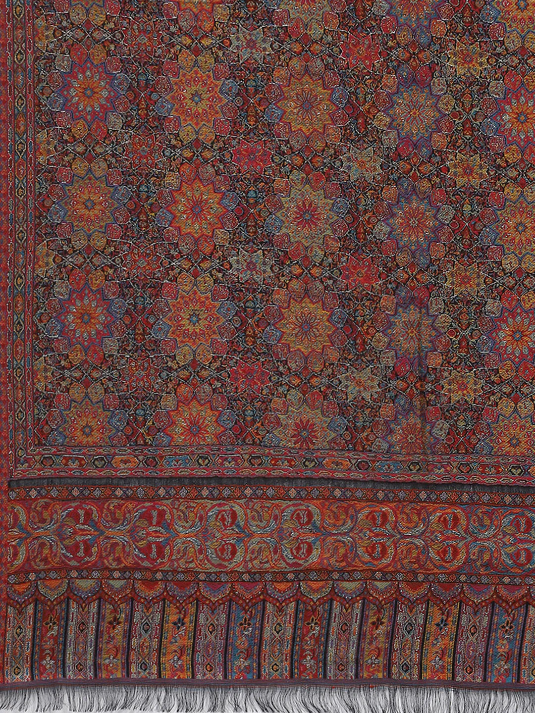 Women Multicolor Self Design Shawl - Image 6
