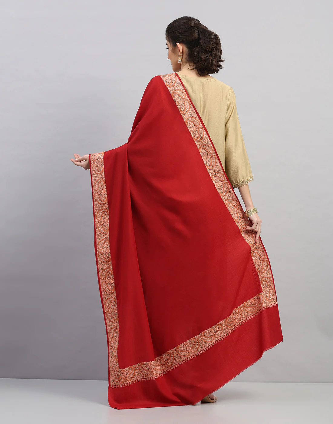 Women Multicolor Self Design   Shawl - Image 4