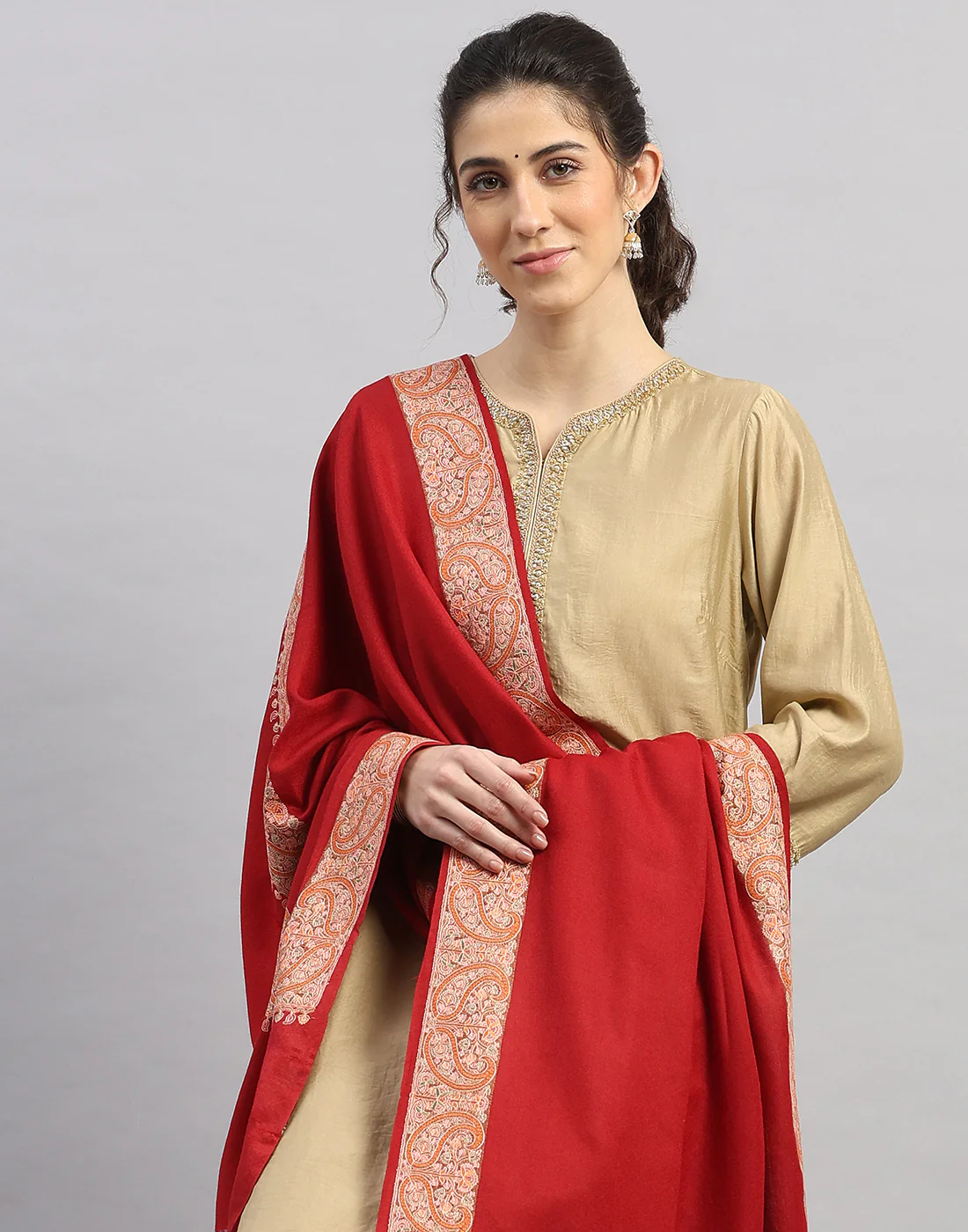 Women Multicolor Self Design   Shawl - Image 6