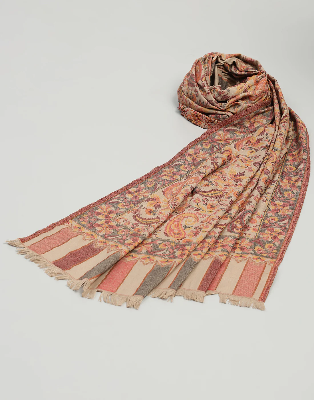 Women Multicolor Self Design   Shawl - Image 6