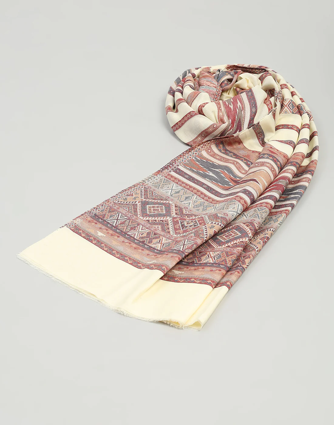 Women Multicolor Self Design   Shawl - Image 6