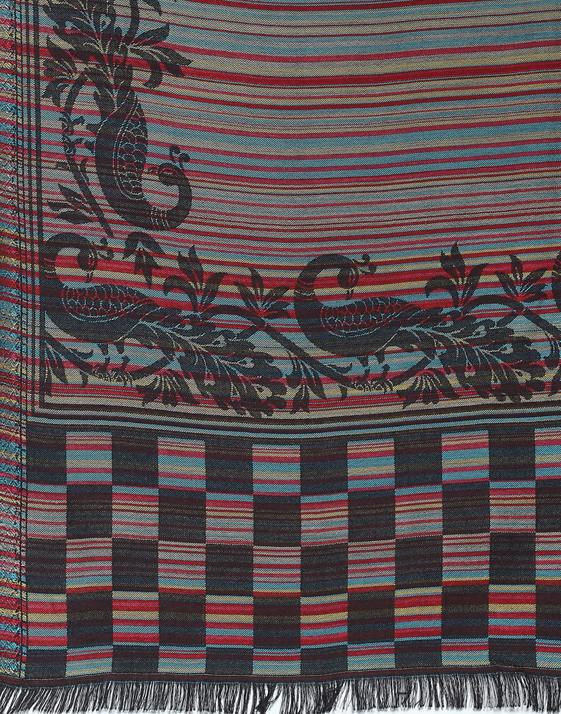 Women Multicolor Self Design Stole - Image 7