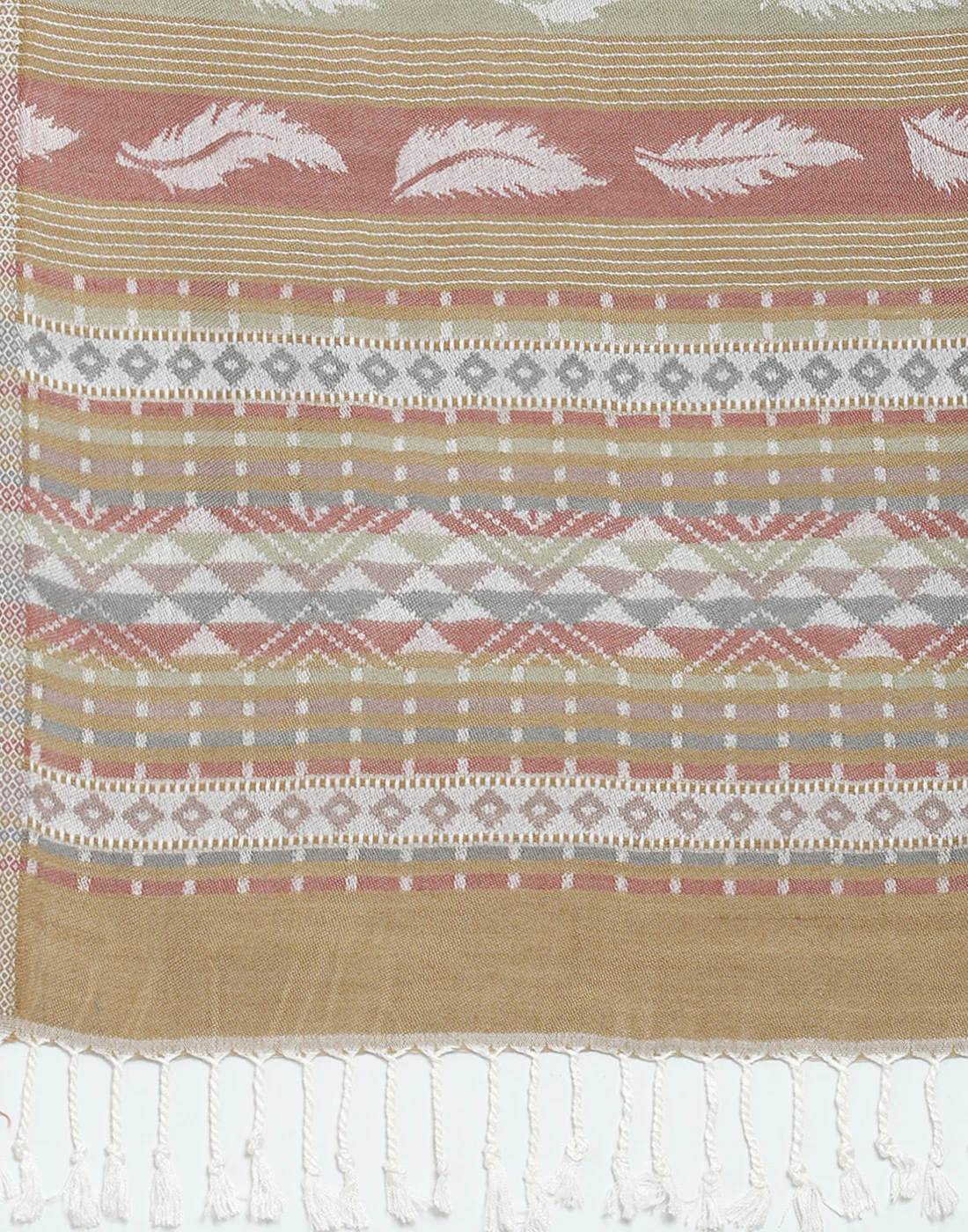 Women Multicolor Self Design Stole - Image 6
