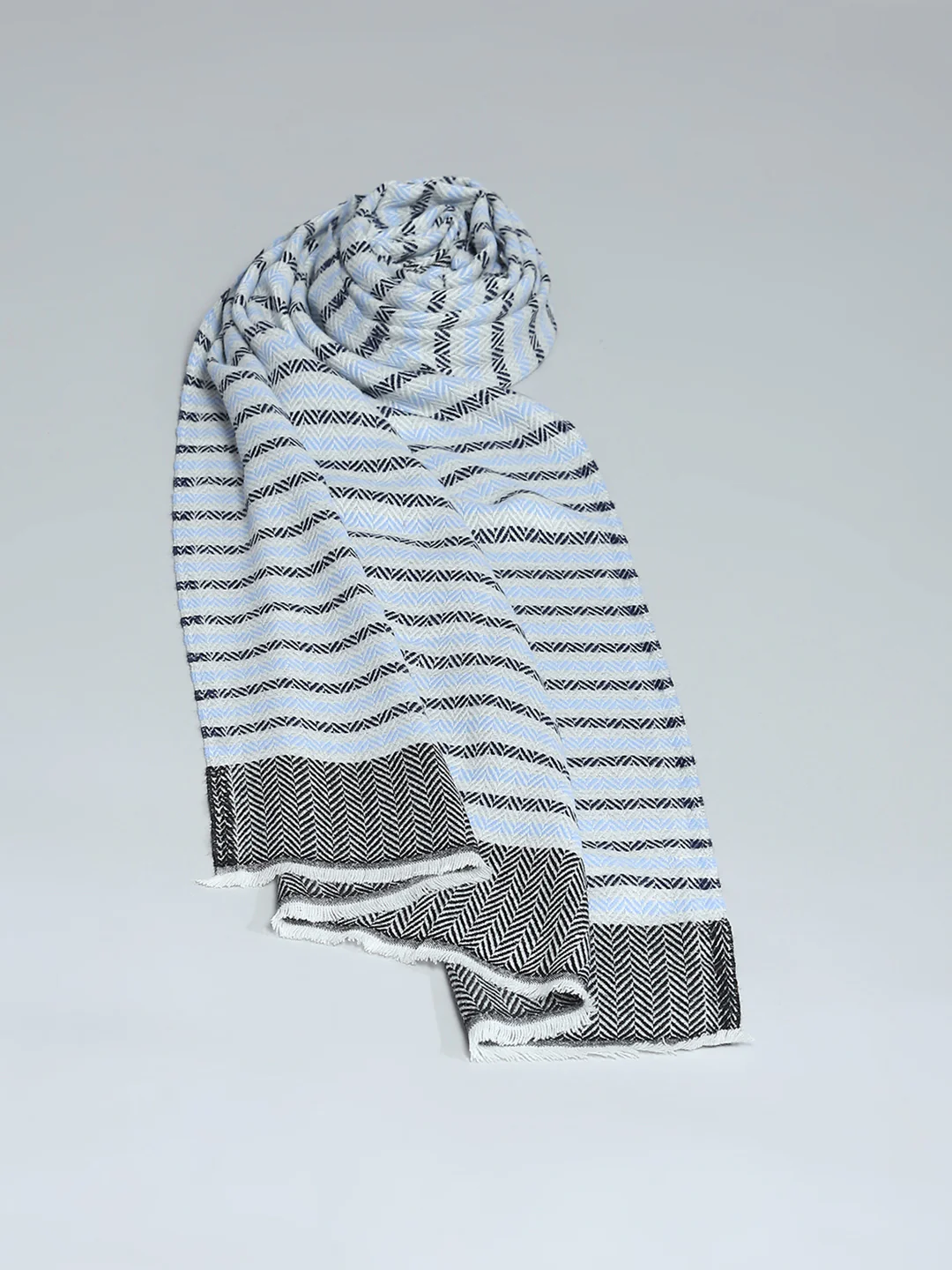Women Multicolor Self Design Stole - Image 6