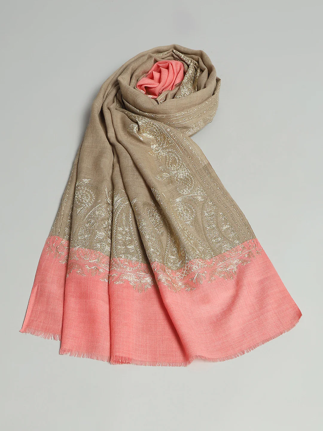 Women Multicolor Self Design Stole - Image 7