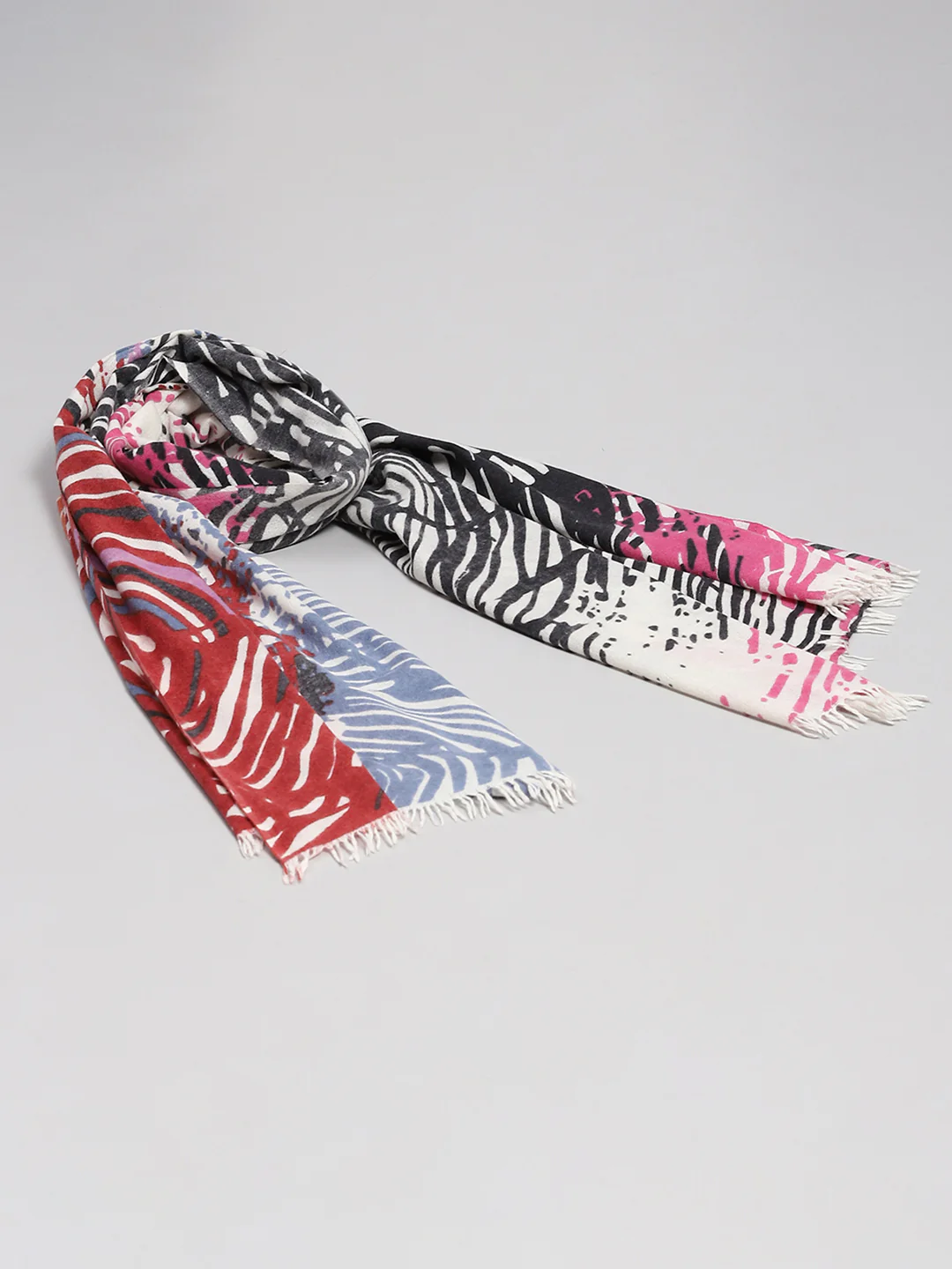 Women Multicolor Self Design Stole - Image 6