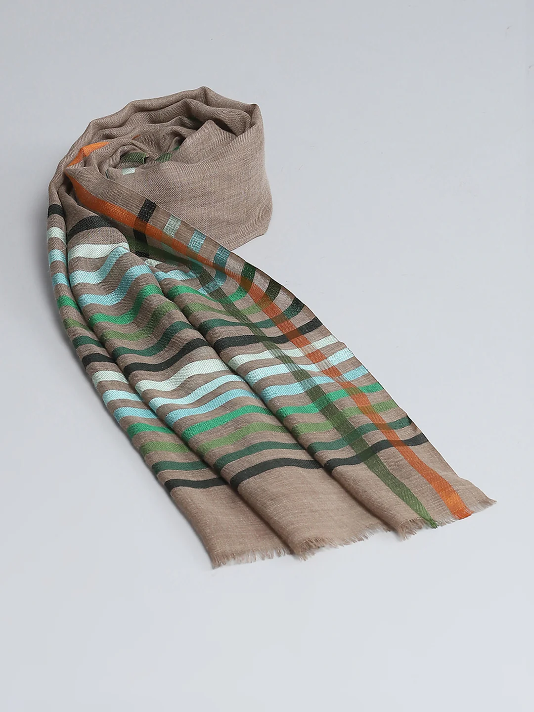 Women Multicolor Self Design Stole - Image 6