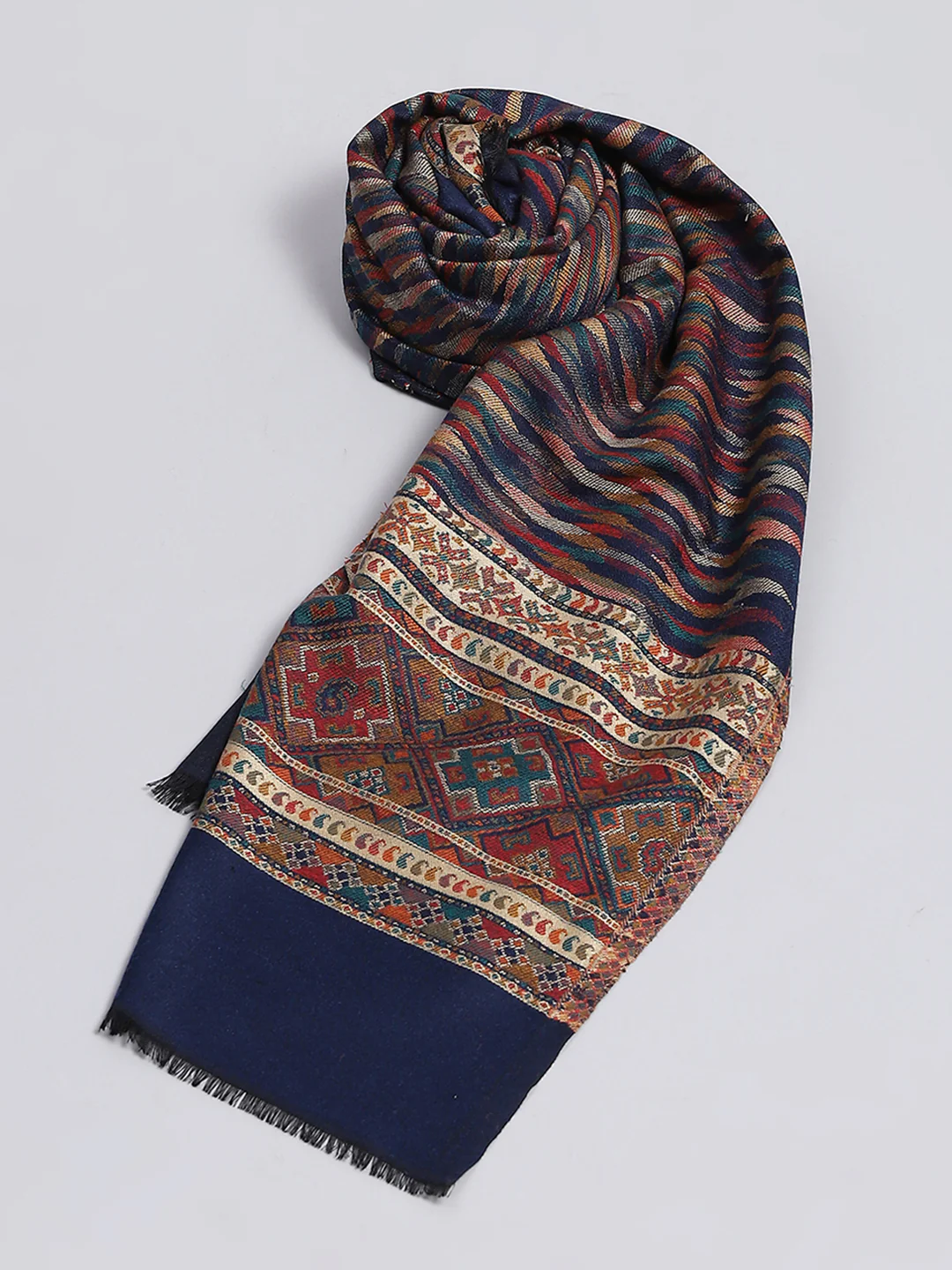 Women Multicolor Self Design Stole - Image 6