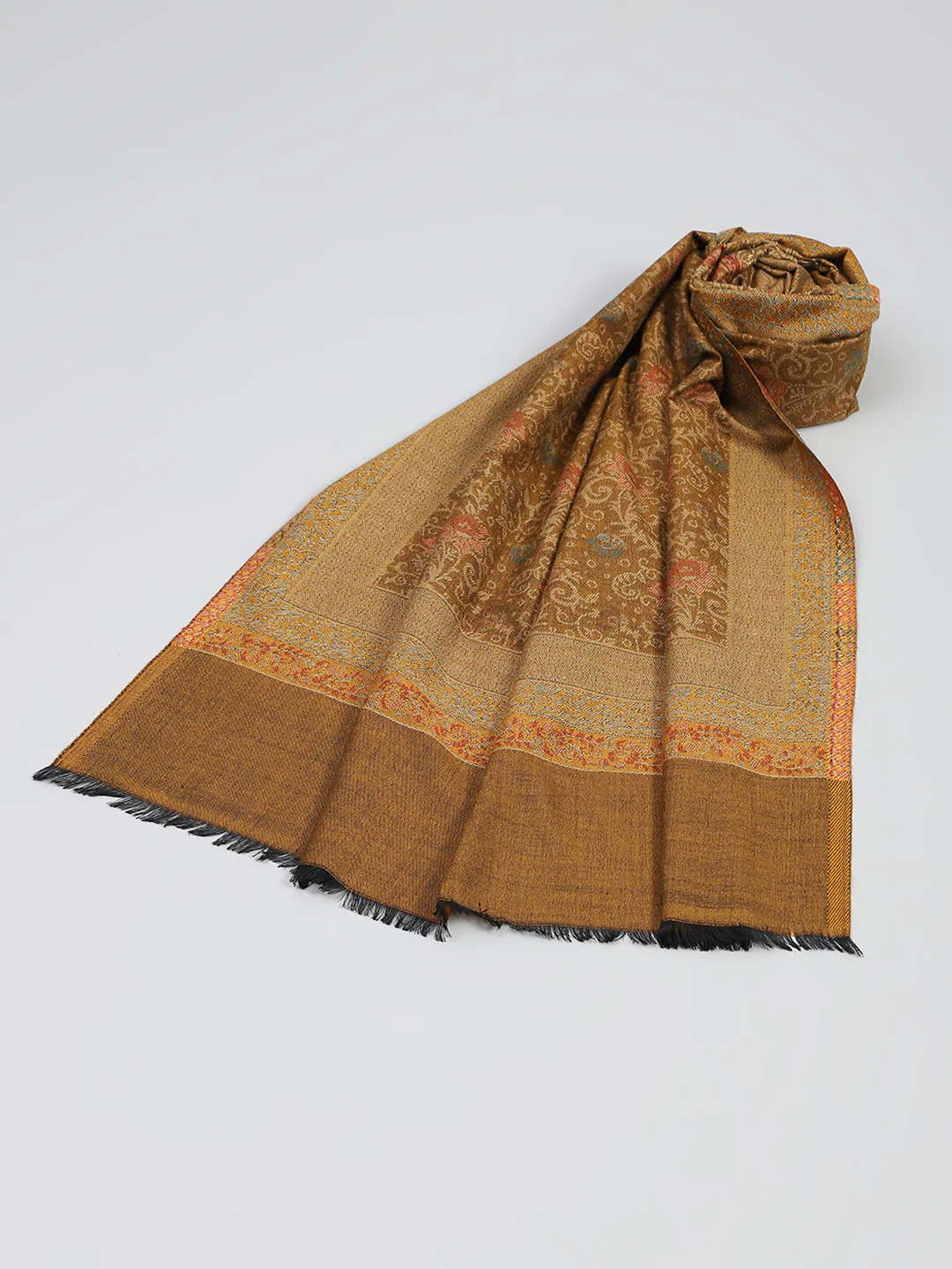 Women Multicolor Self Design Stole - Image 6