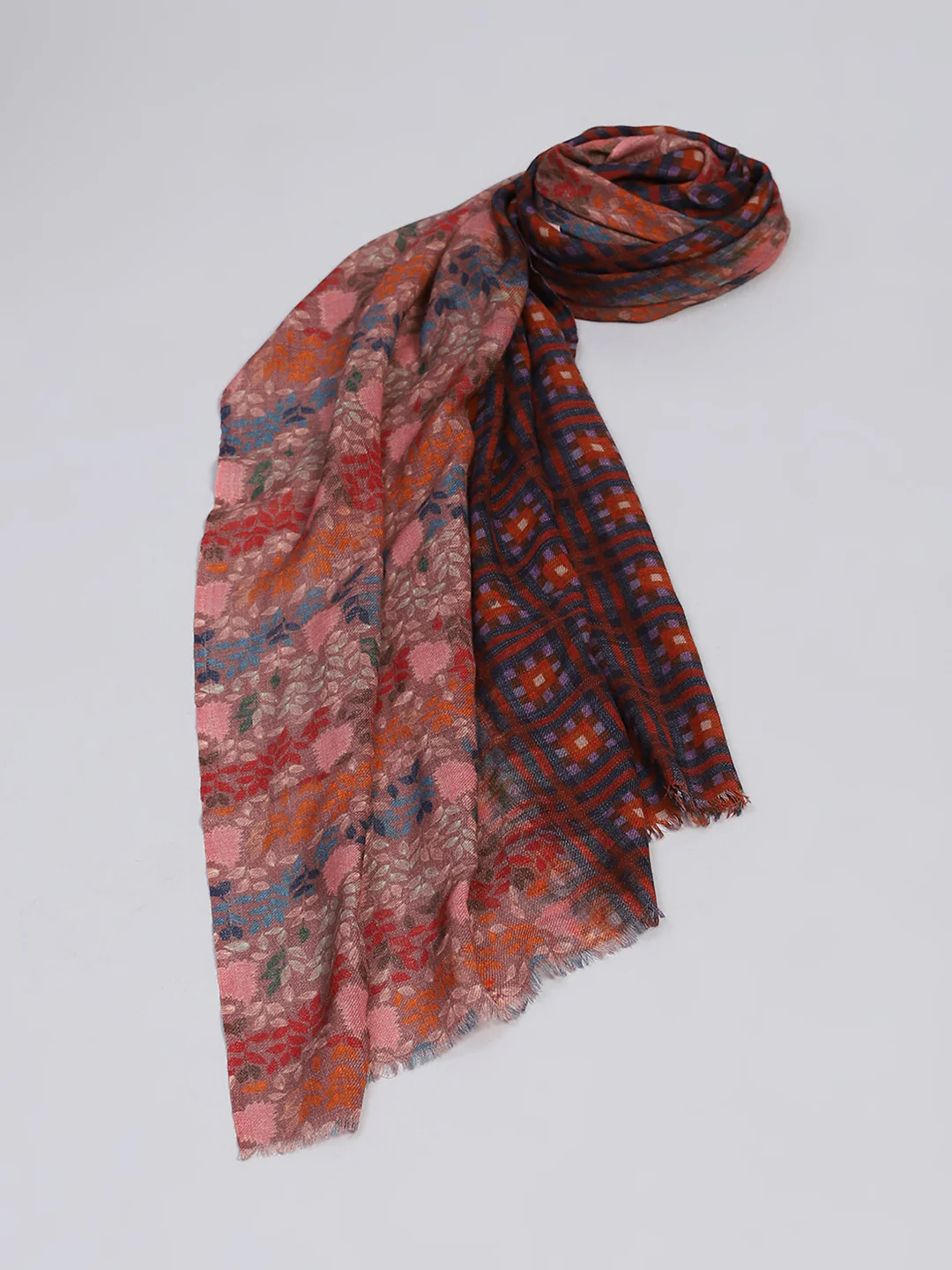 Women Multicolor Self Design Stole - Image 6