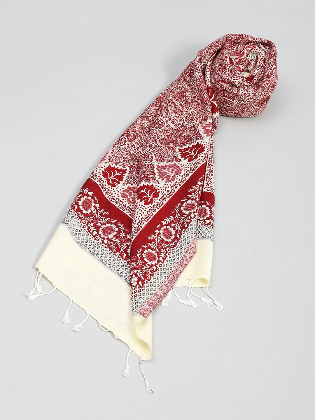 Women Multicolor Self Design Stole - Image 6