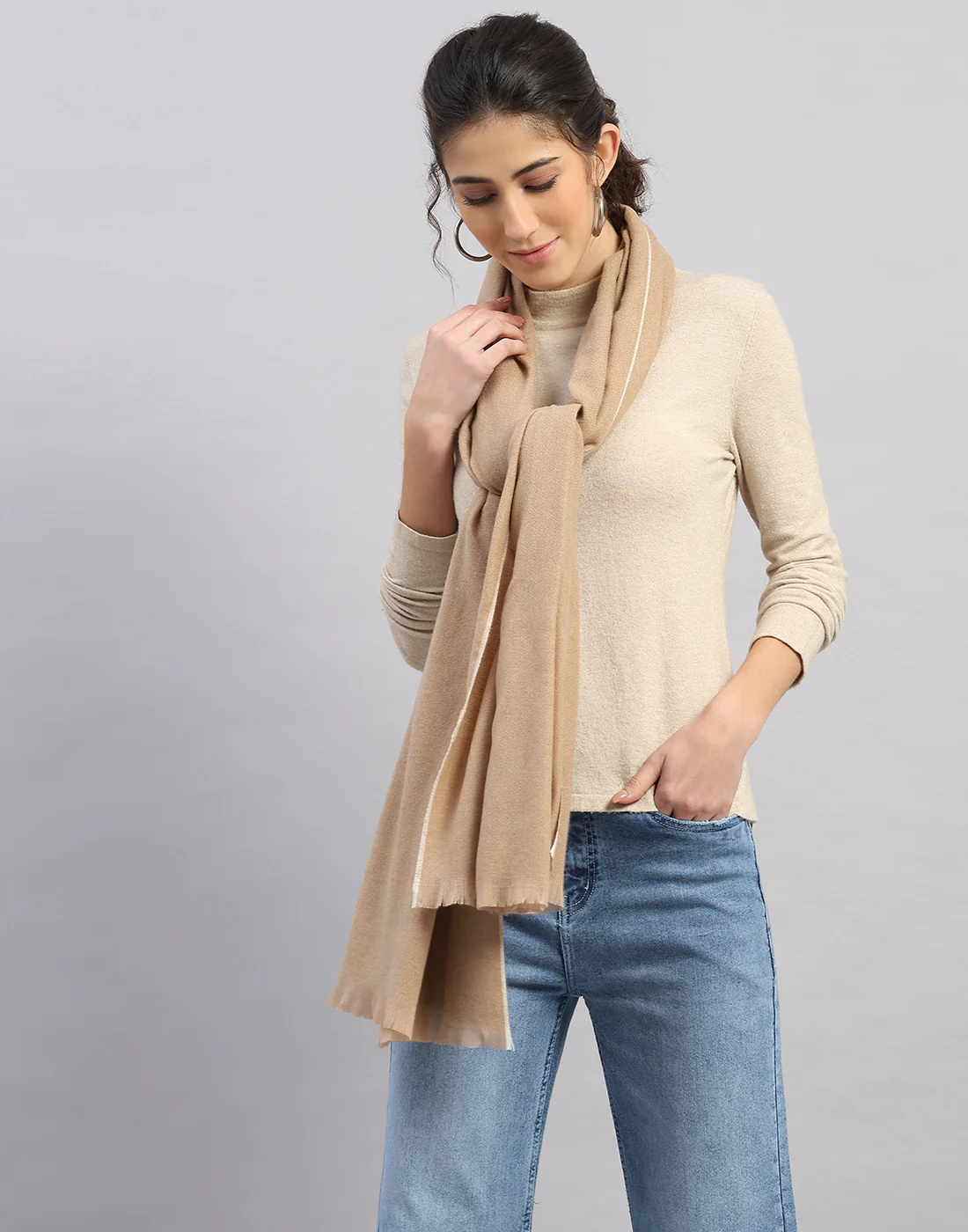 Women Multicolor Self Design   Stole - Image 6