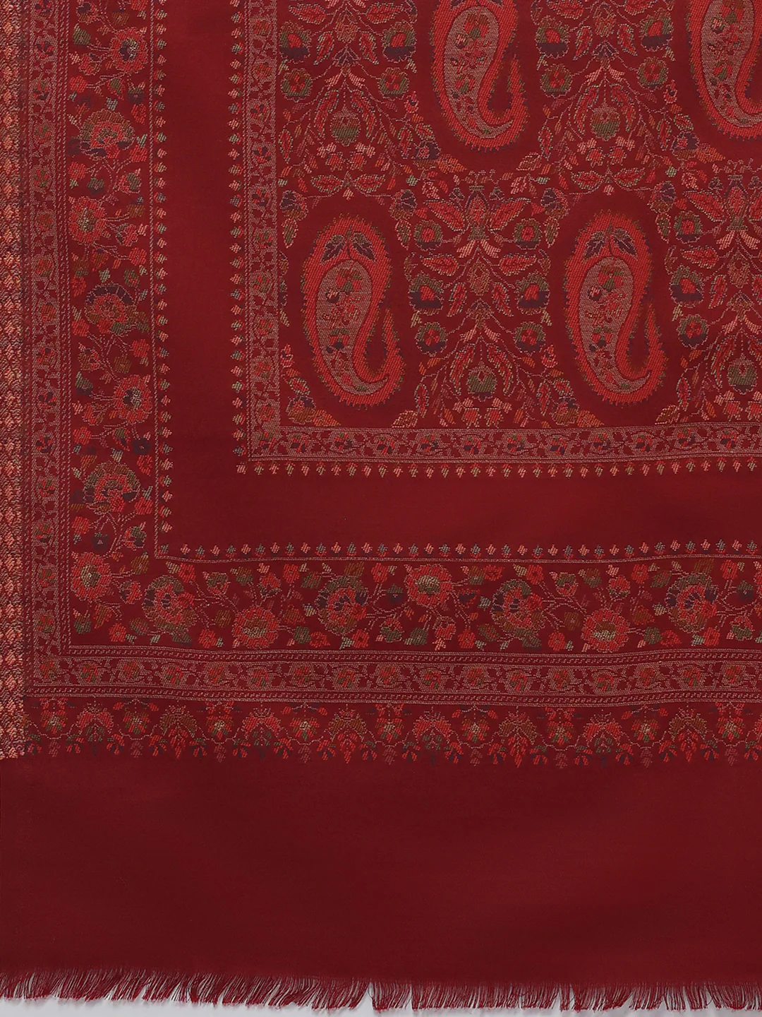 Women Multicolor Self Design Wool Blend Shawl - Image 7