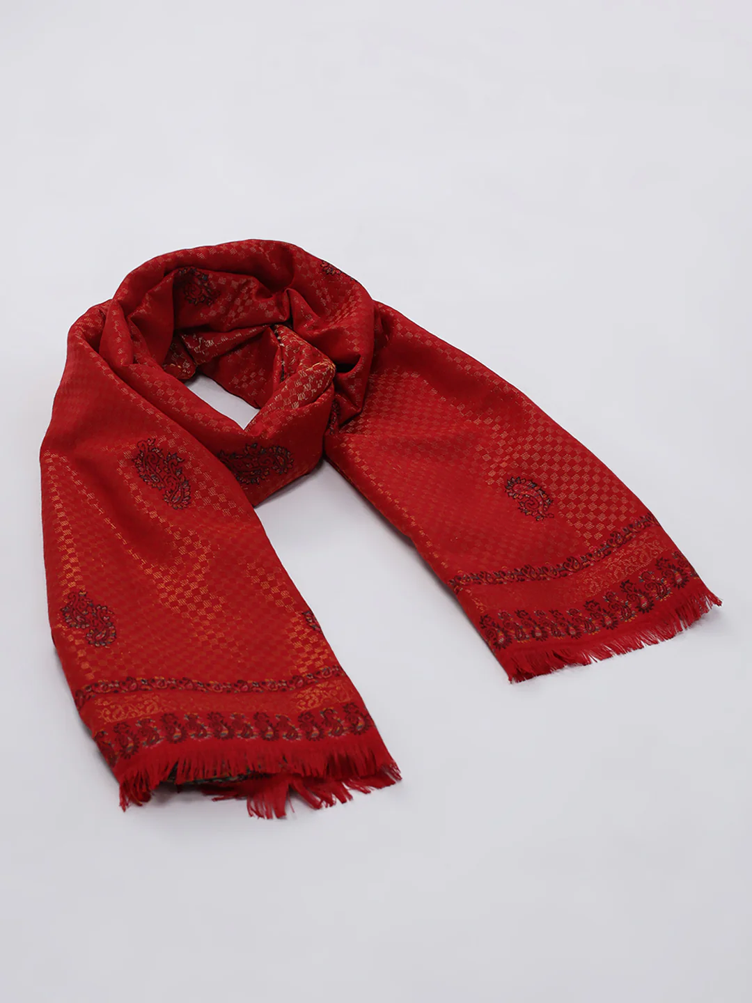 Women Multicolor Self Design Wool Blend Shawl - Image 6