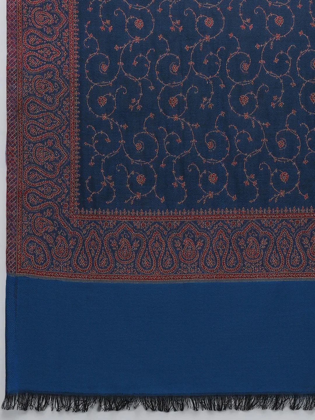 Women Multicolor Self Design Wool Blend Stole - Image 7