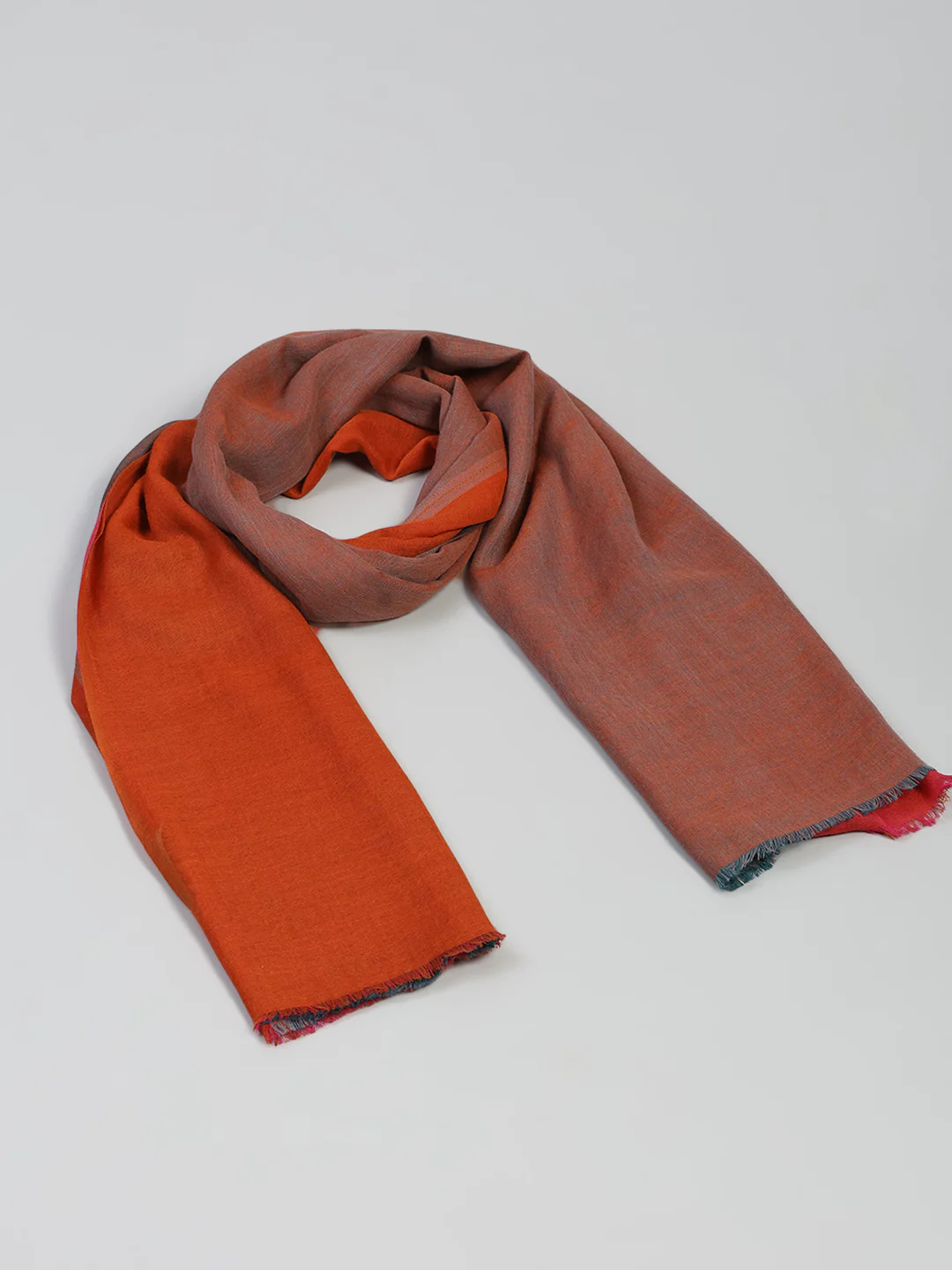 Women Multicolor Self Design Wool Stole - Image 9