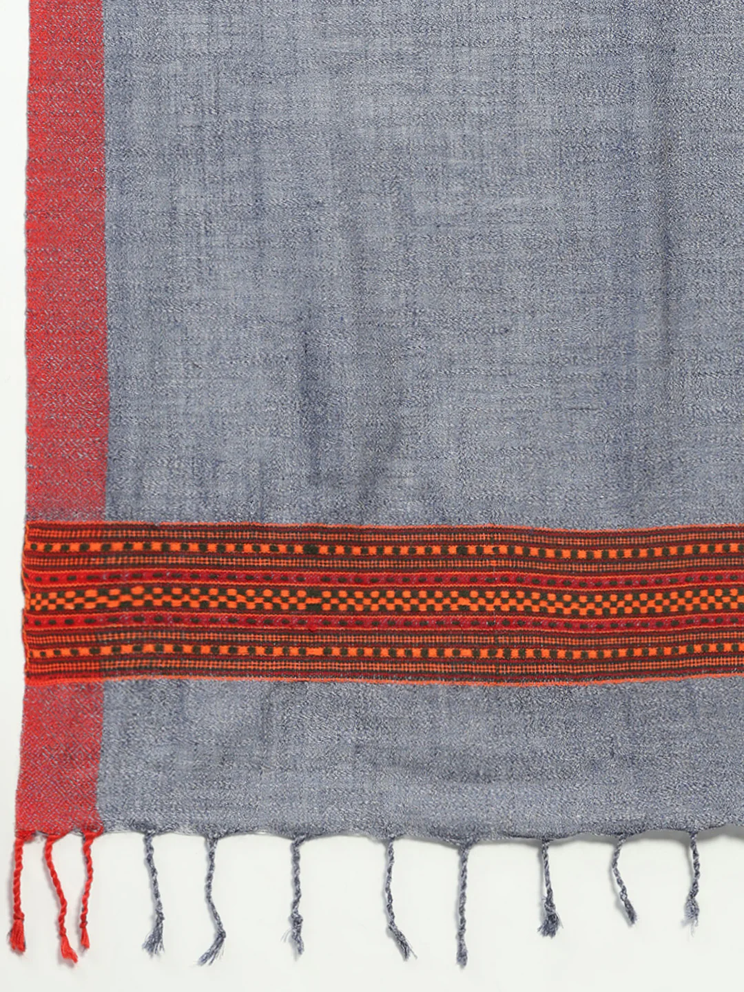 Women Multicolor Self Design Wool Stole - Image 7