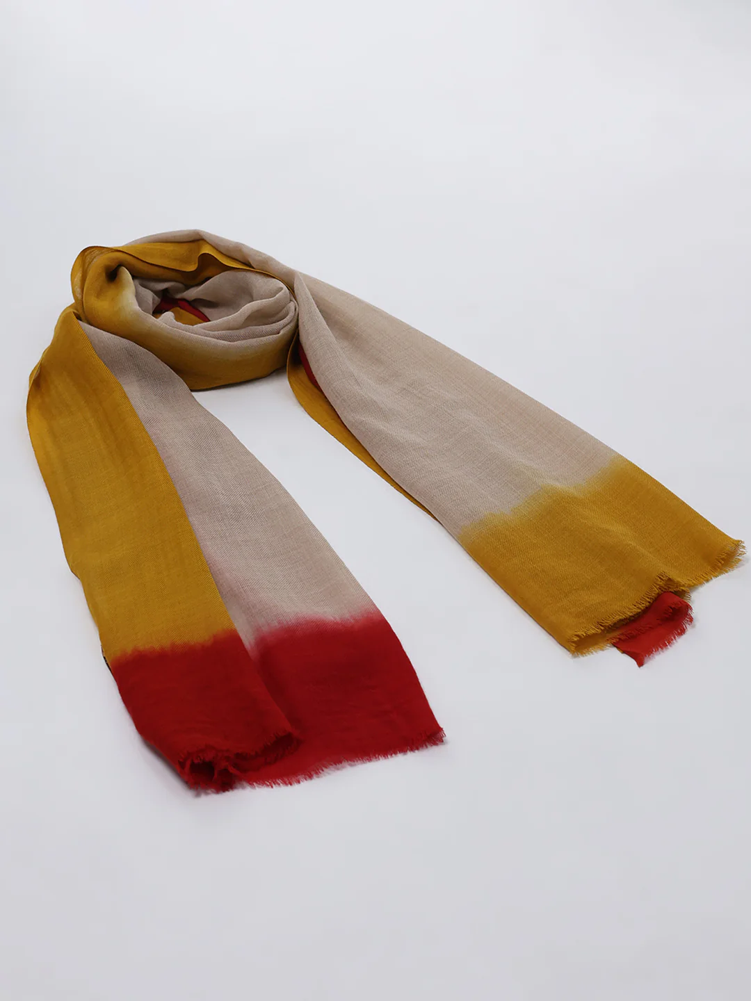 Women Multicolor Solid Wool Blend Stole - Image 7