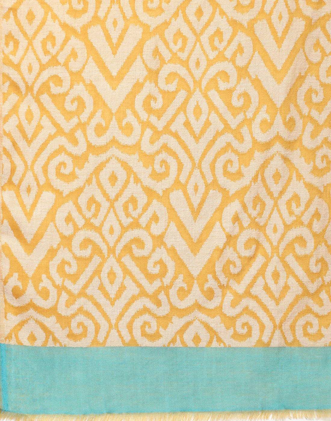 Women Mustard Self Design Stole - Image 7